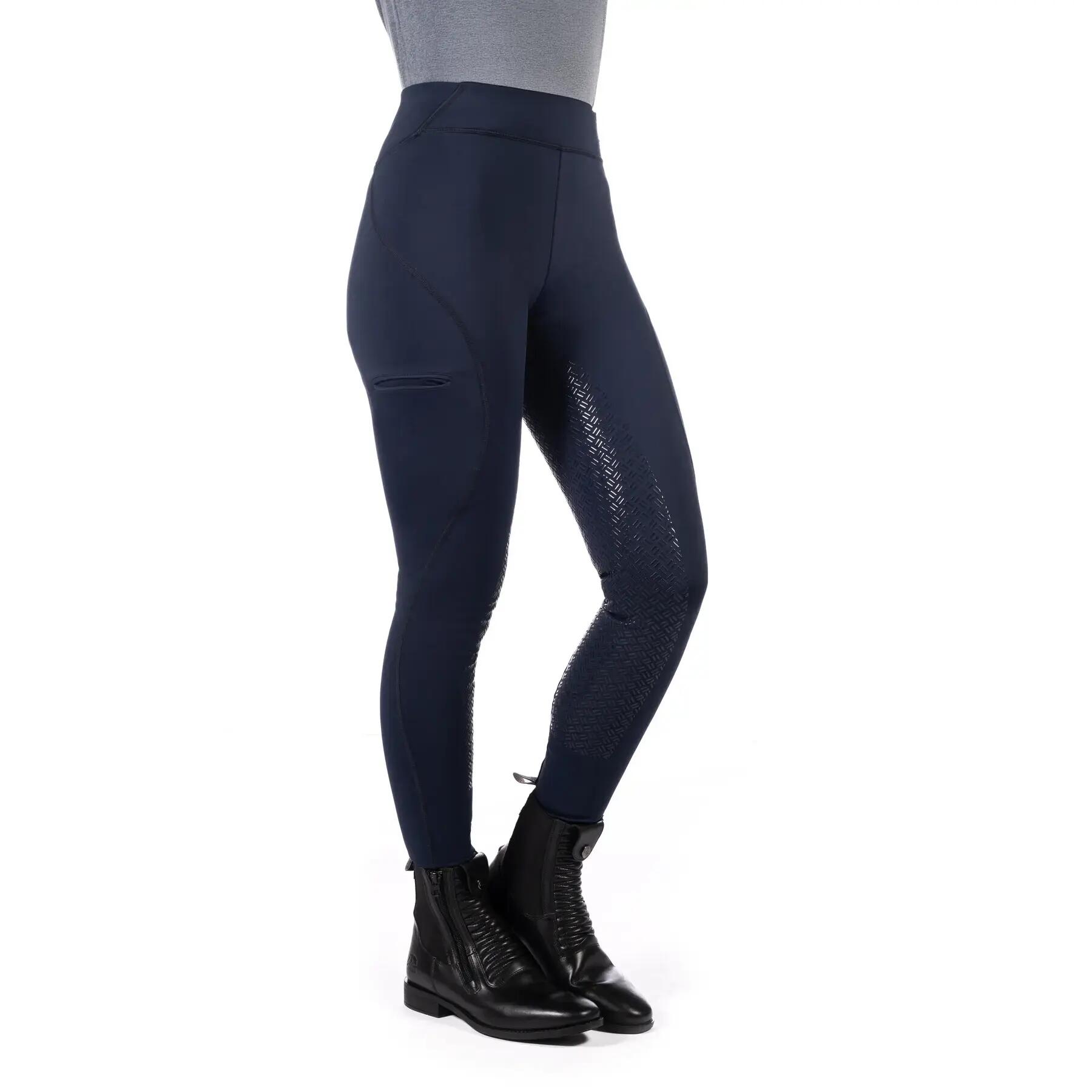 Damskie legginsy jeździeckie z pełną przyczepnością HKM Rio 2/5