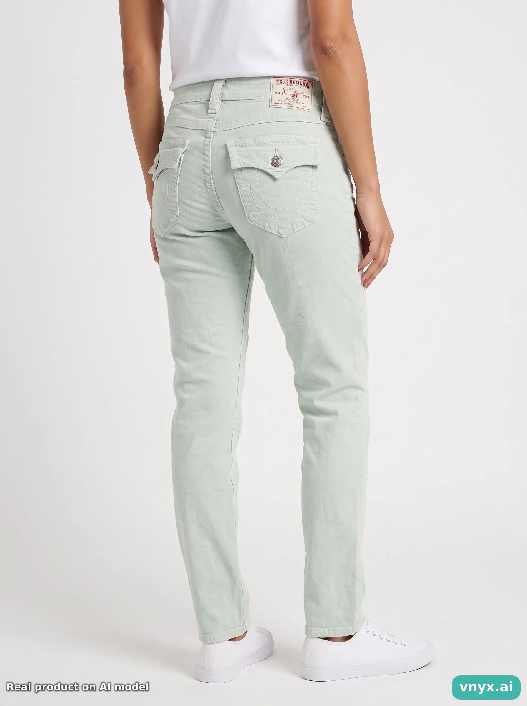 Second Life - Vintage True Religion Mint Green Jeans Women W25 L30 5/6