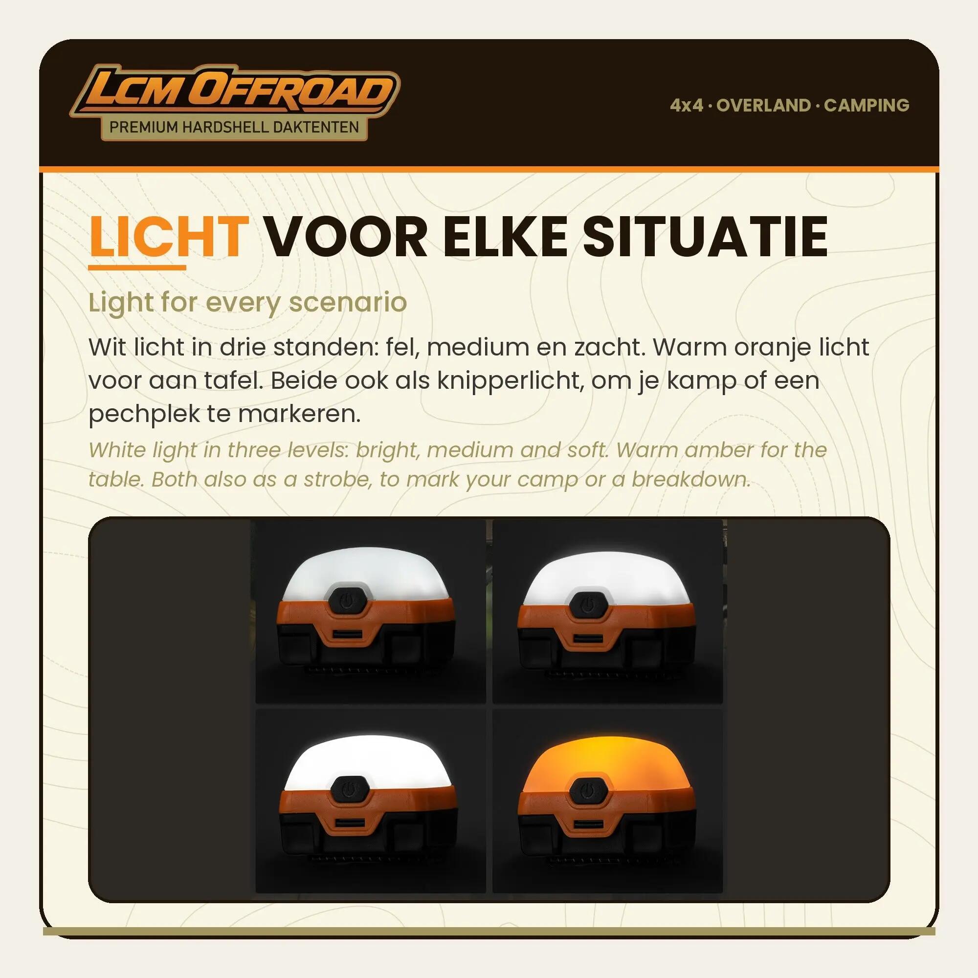 LED Campingleuchte 4er Set SAN HIMA, IP66, USB-C, im Koffer 3/4