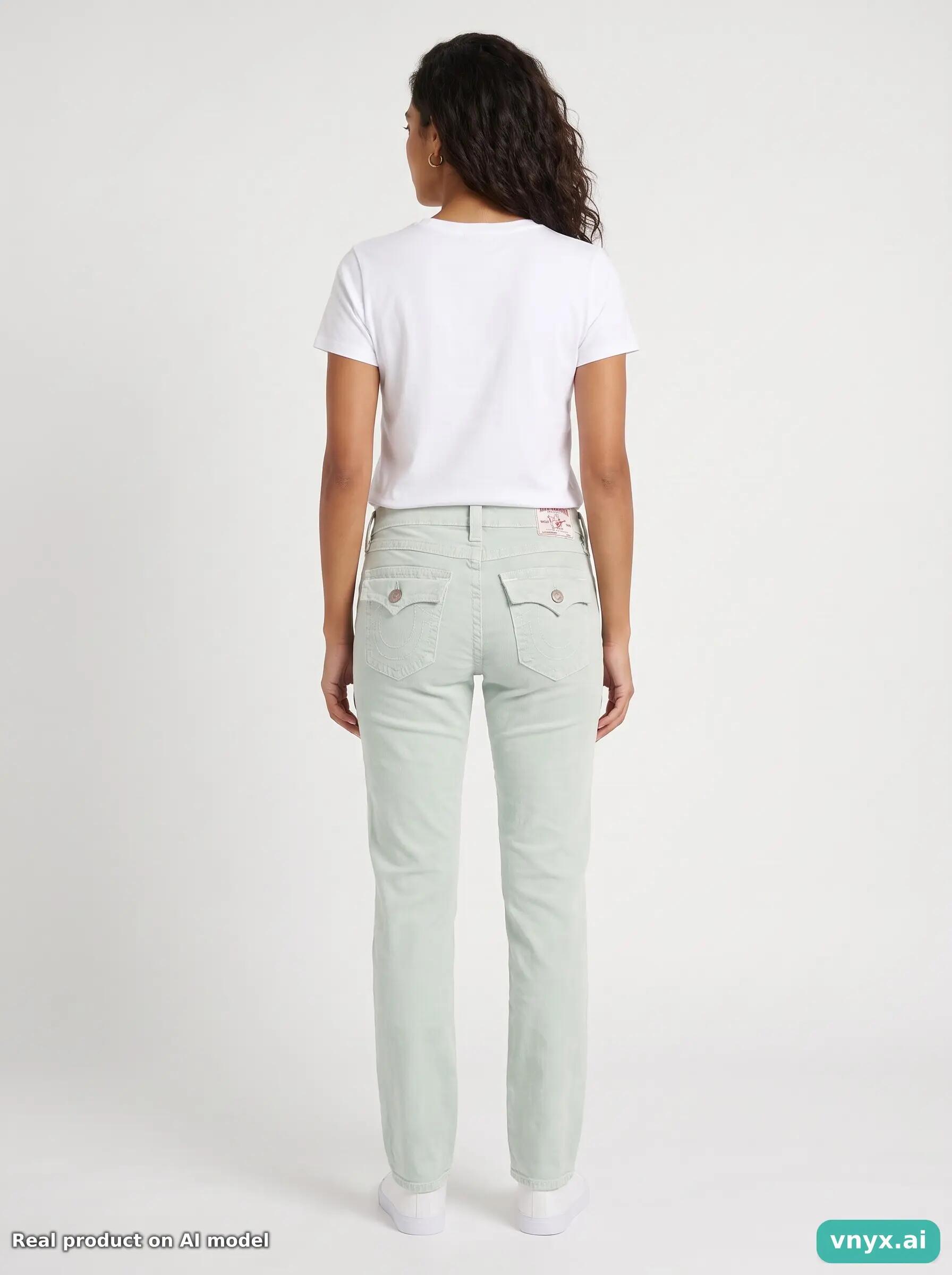 Second Life - Vintage True Religion Mint Green Jeans Women W25 L30 4/6