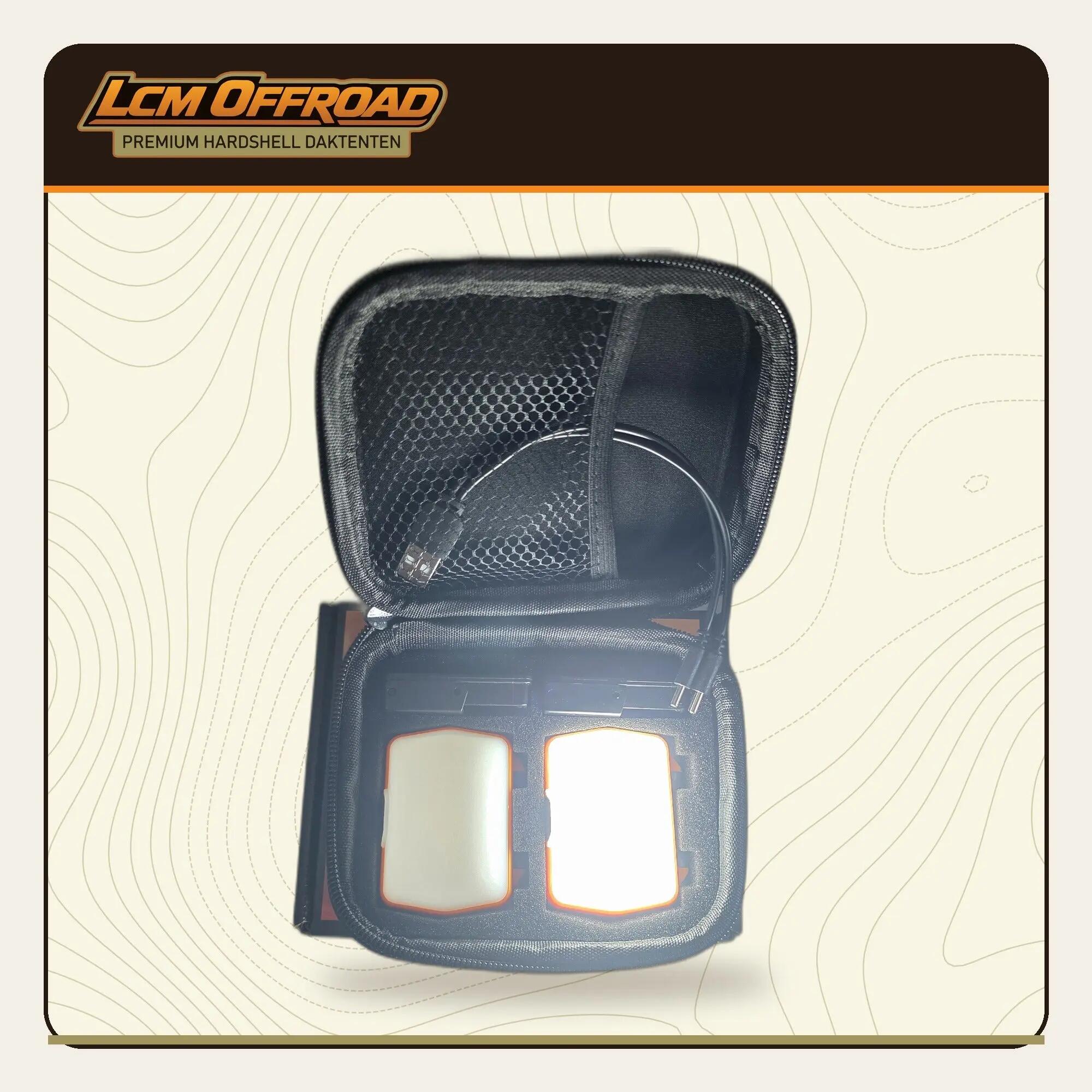 Outdoor - Campinglaternen - 2 LED-Laternen, magnetisch und aufladbar - Orange 2/3