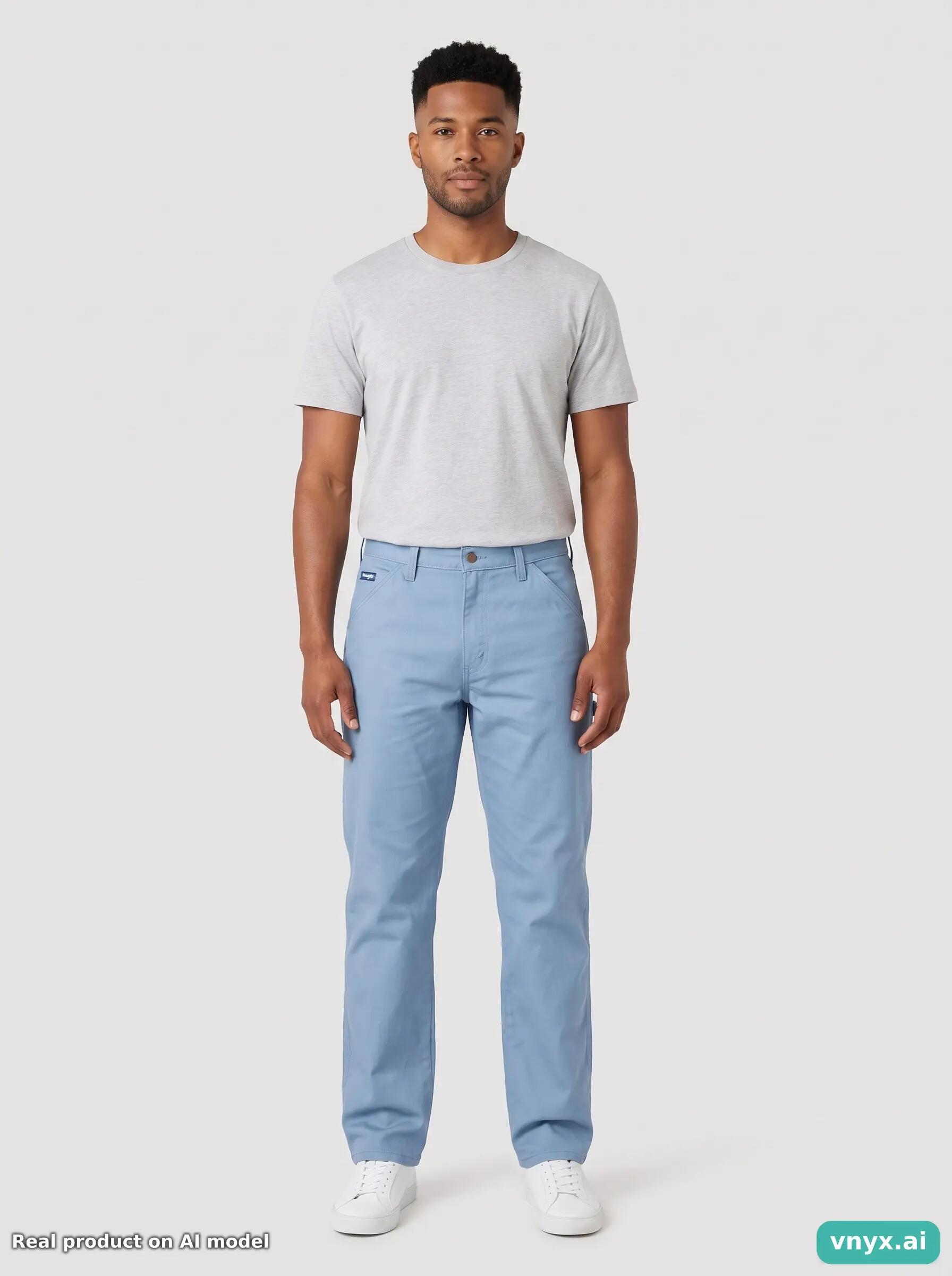 Second Life - Vintage Wrangler Light Blue Chinos Men 26 L34 6/6
