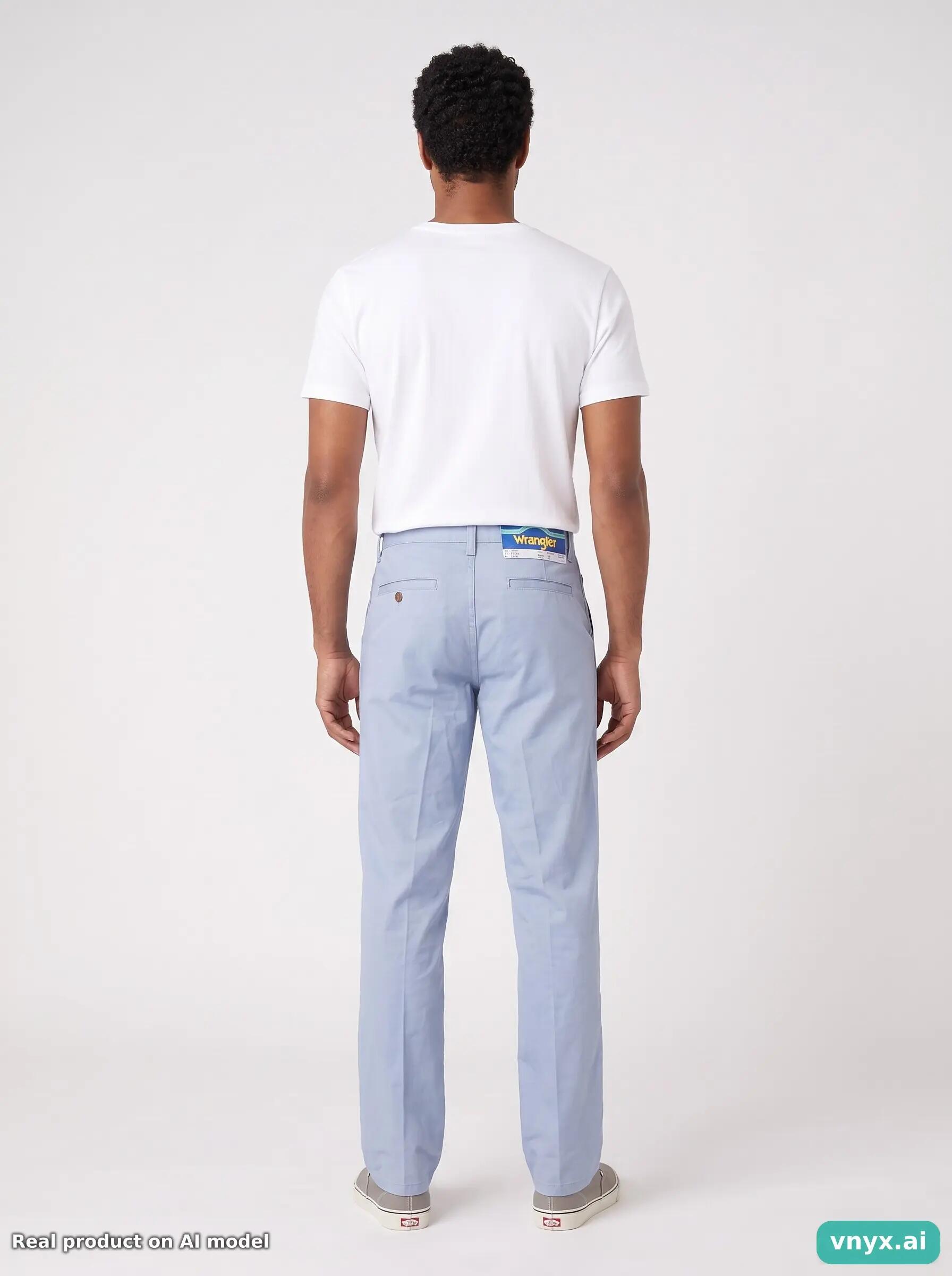 Second Life - Vintage Wrangler Light Blue Chinos Men 26 L34 4/6