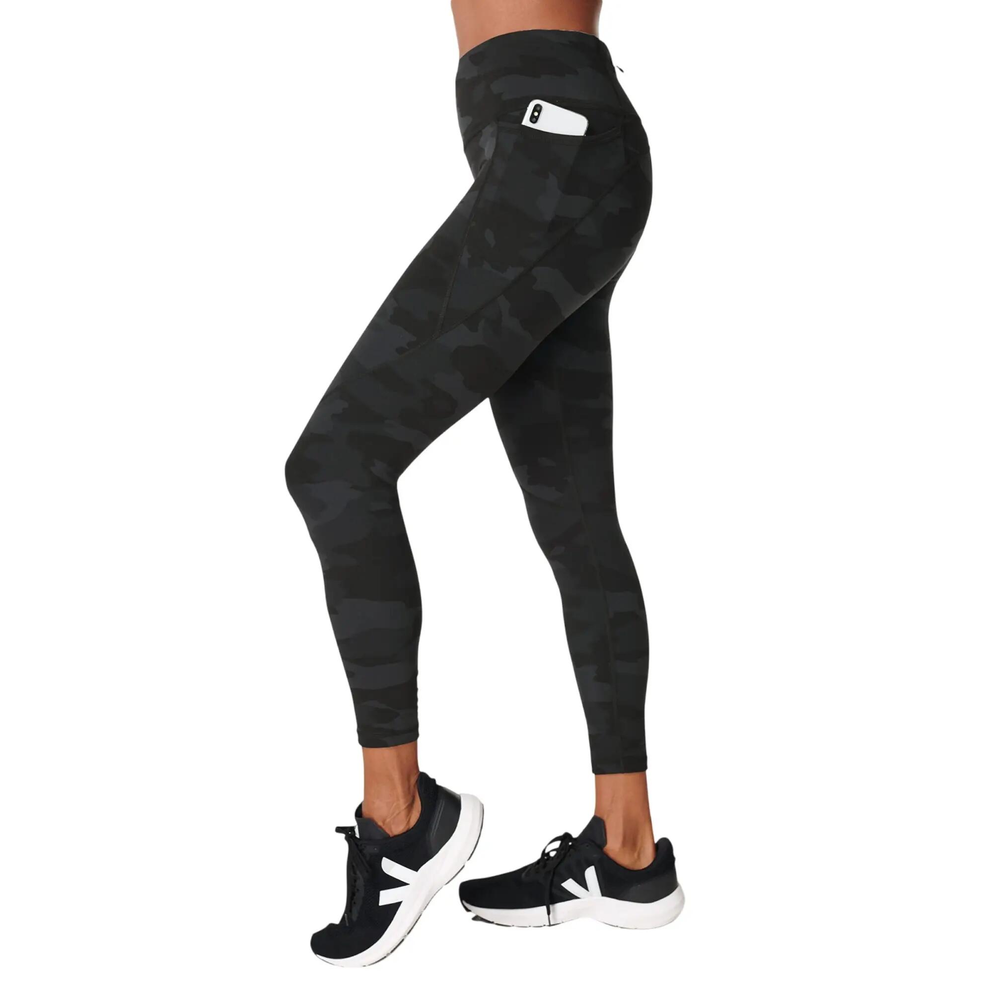 Leggings Power 7/8 Diseño Camuflaje Ejercicio para Mujer Negro 4/4