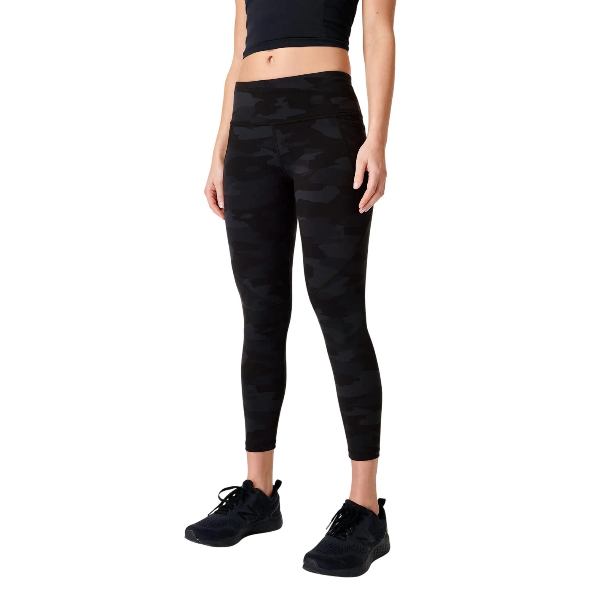 Leggings Power 7/8 Diseño Camuflaje Ejercicio para Mujer Negro 2/4