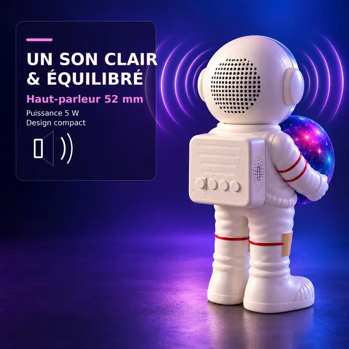 Enceinte bluetooth lumineuse Astronaute 6/7
