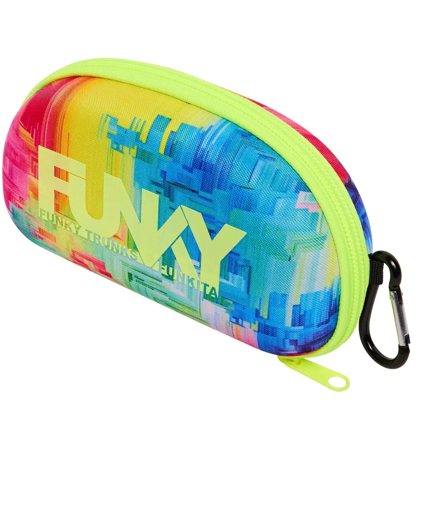 Etui na Okulary pływackie Uniwersalne Ochronne Funky Falling Colours 2/3