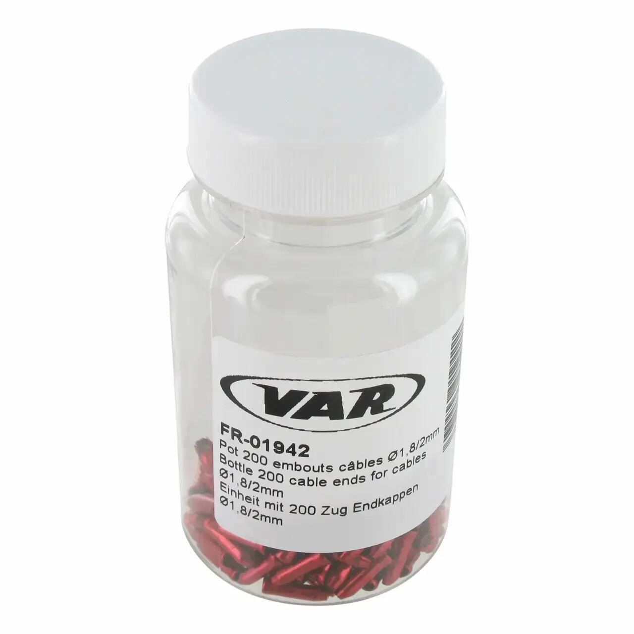 VAR 200 Stück Zugendkappen FR-01940 Rot 200 Rot - saubere Zugabschlüsse für S... 2/2