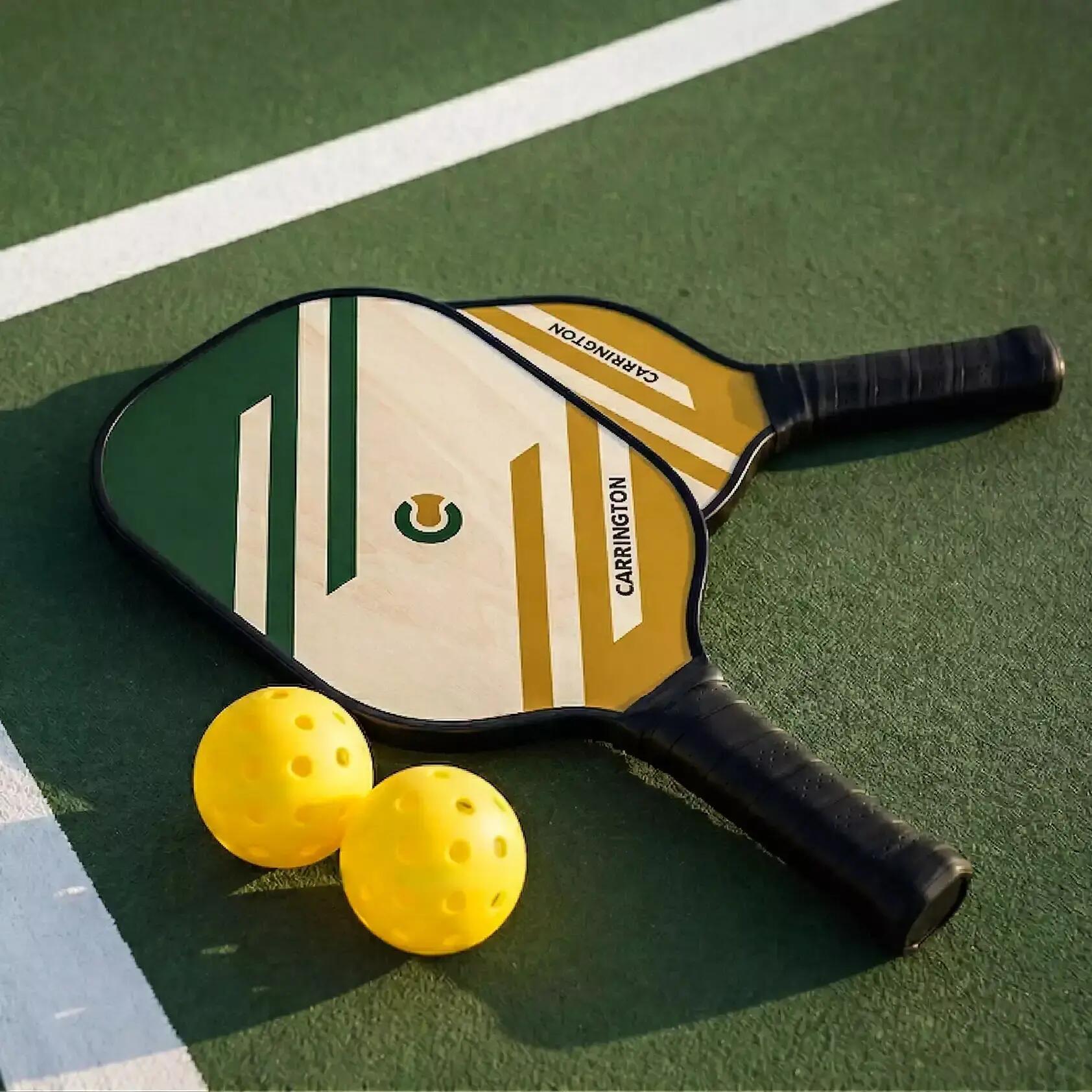 Raquete de pickleball e bola de madeira Carrington (x2) 3/4