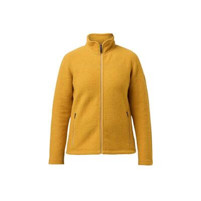 Wollen dames full-zip vest beata autumn blaze - geel