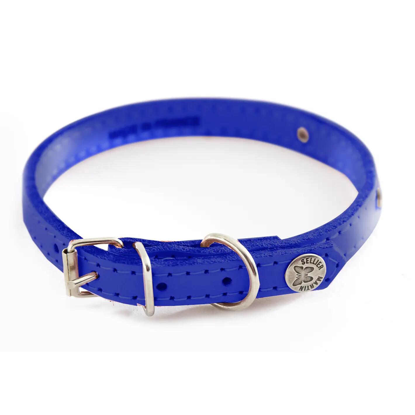 Quilted dog collar with plate Martin Sellier 1/1