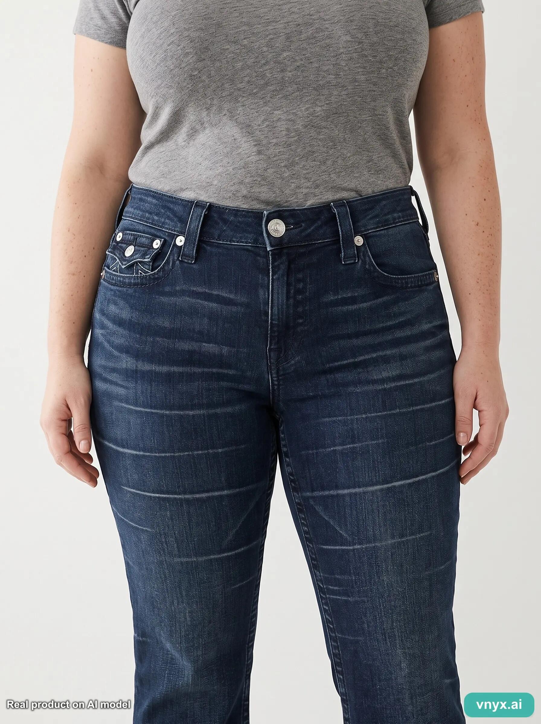 Second Life - Vintage True Religion Dark Blue Jeans Women 31 29 4/5