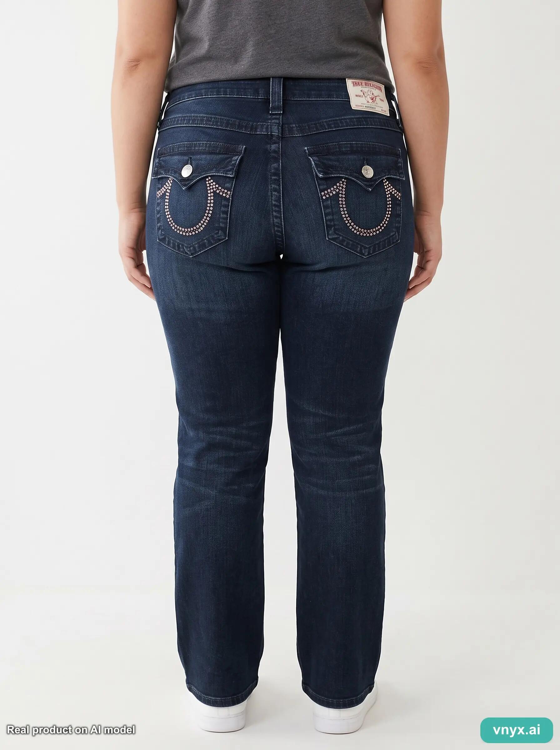 Second Life - Vintage True Religion Dark Blue Jeans Women 31 29 2/5