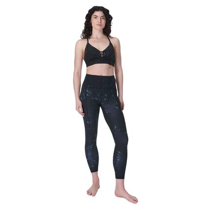 Legging 7/8 Yoga Motif/style Imprimé Tigre Femme (Bleu)