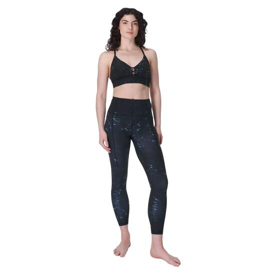 Legging 7/8 Yoga Motif/style Imprimé Tigre Femme (Bleu)