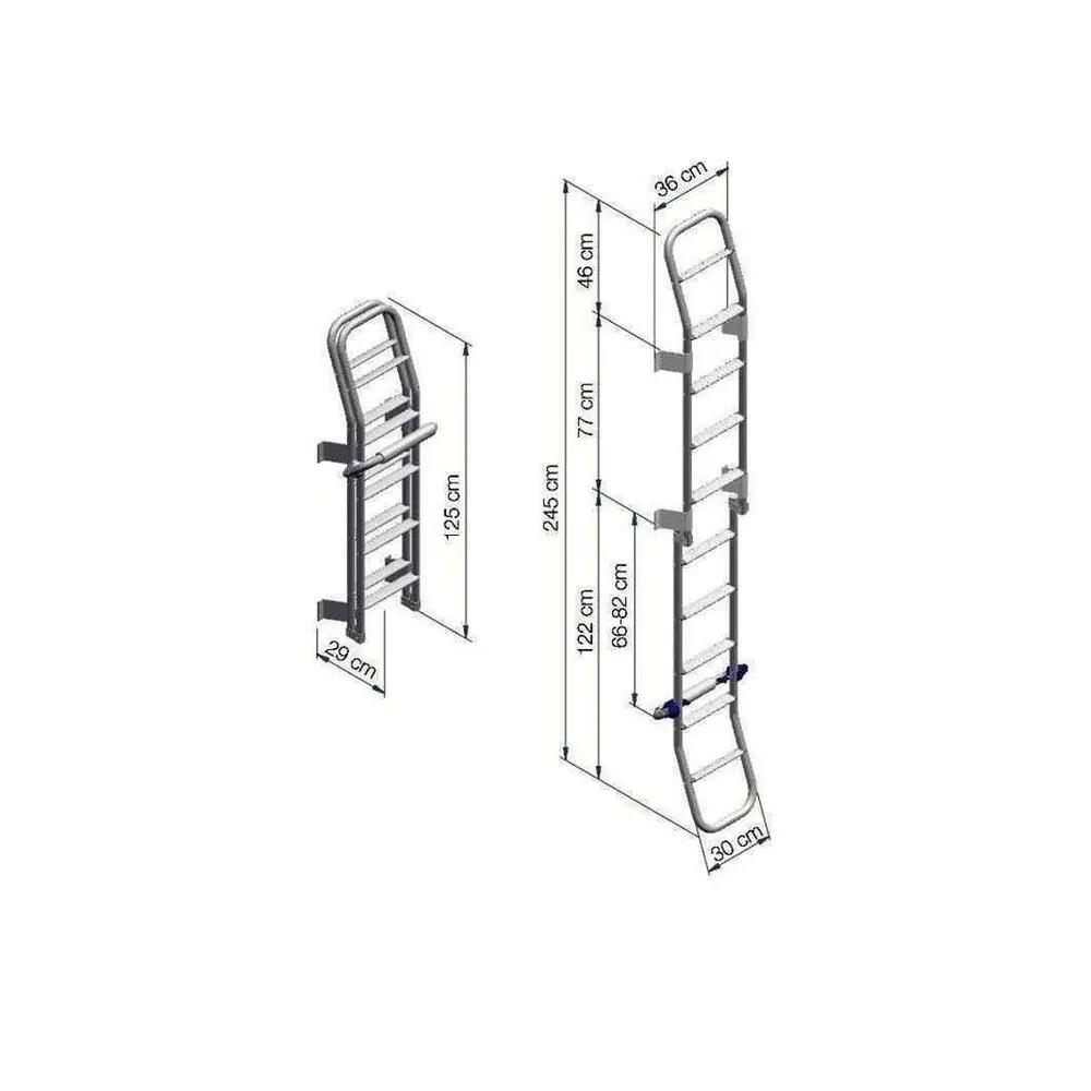 Thule Leiter 10 Stufen Aluminium 1/1
