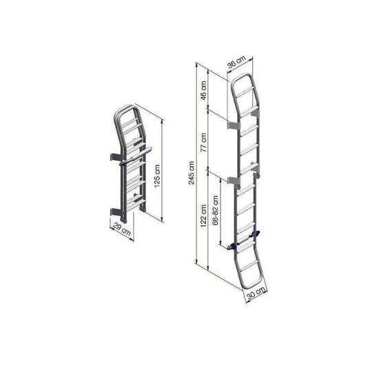 Thule Leiter 10 Stufen Aluminium