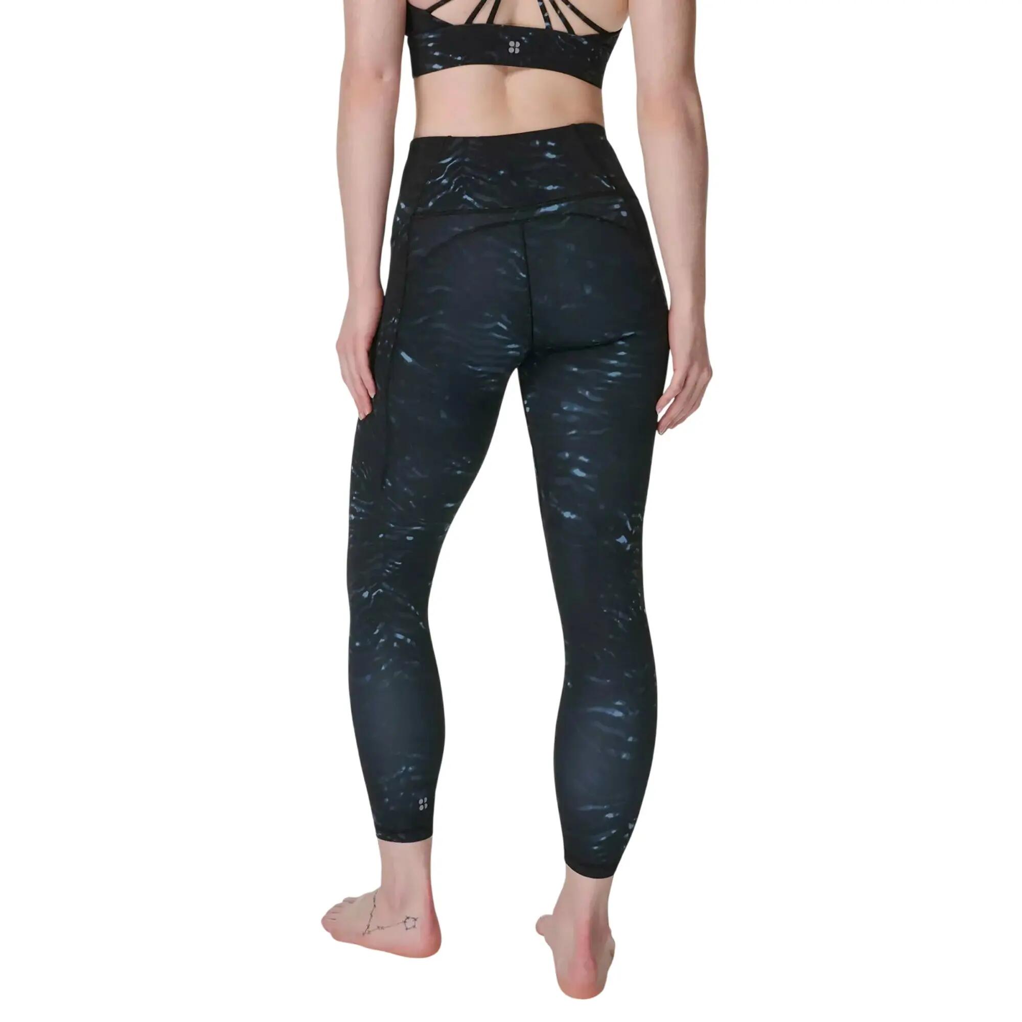 Legging 7/8 Yoga Motif/style Imprimé Tigre Femme (Bleu) 3/4