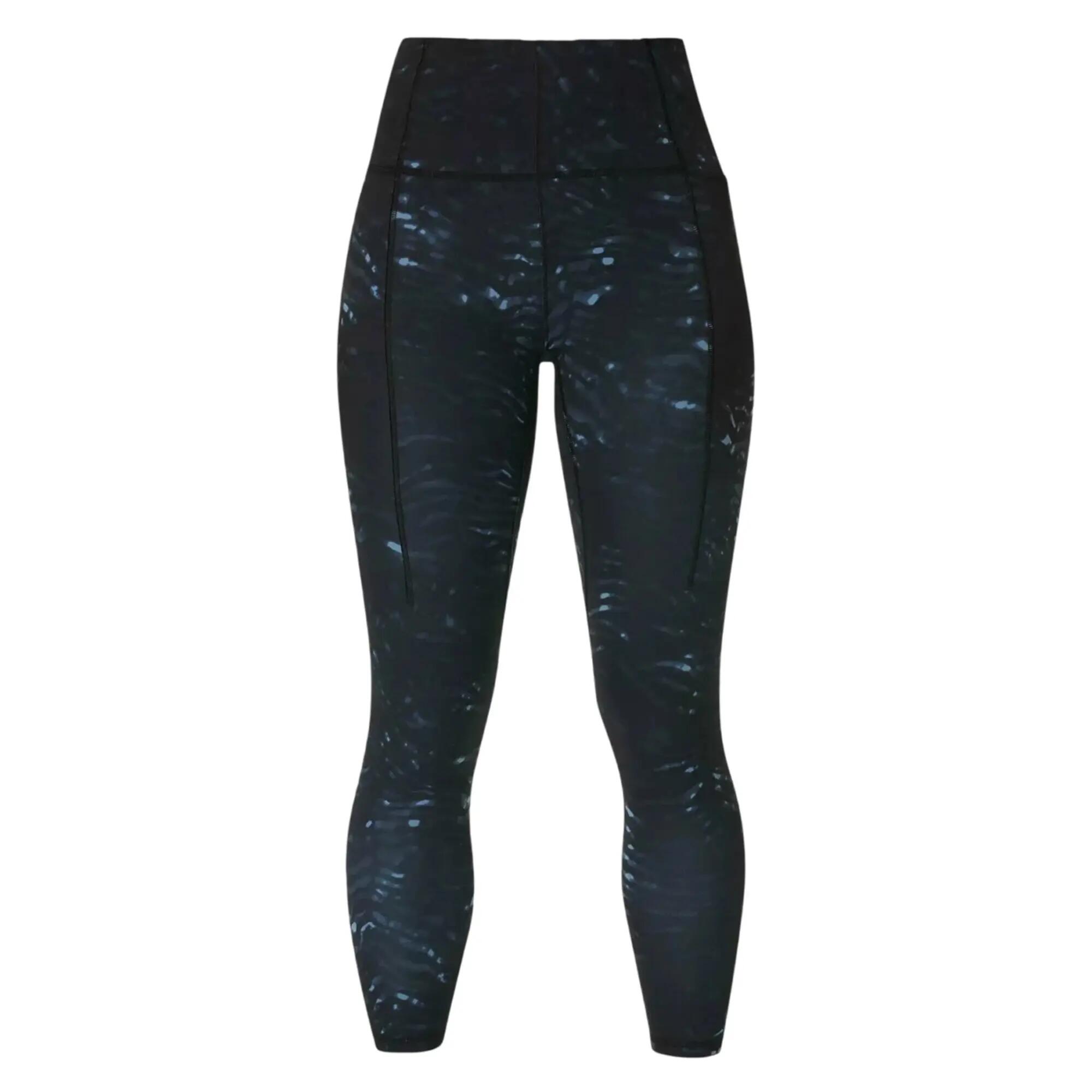 Legging 7/8 Yoga Motif/style Imprimé Tigre Femme (Bleu) 2/4