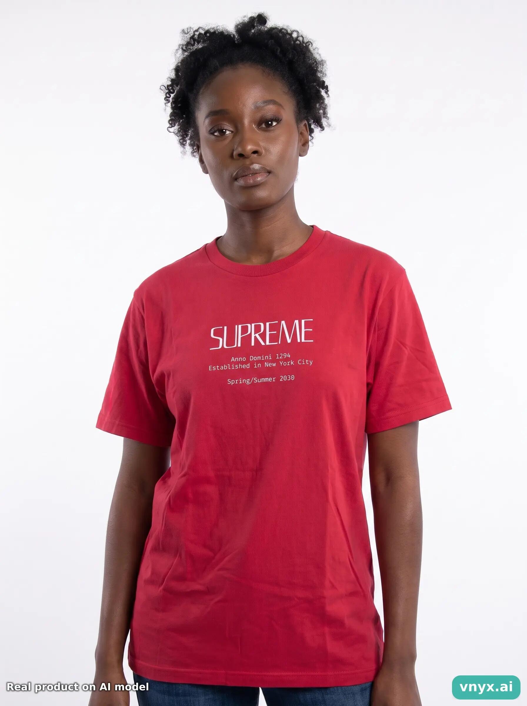 Second Life - Supreme T-Shirt in Burgundy size M 5/5