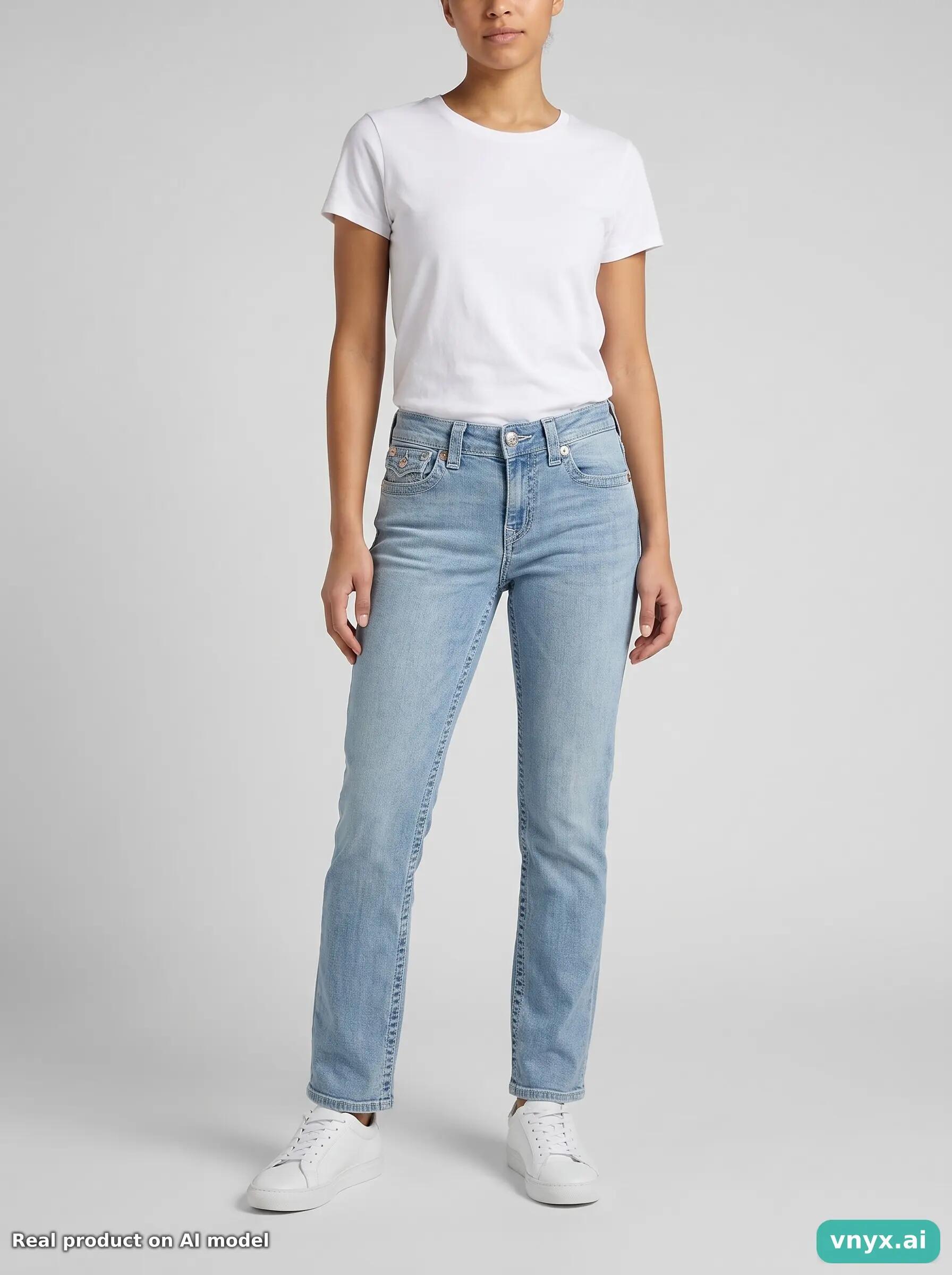 Second Life - Vintage True Religion Light Blue Jeans Women 29 L25 6/6
