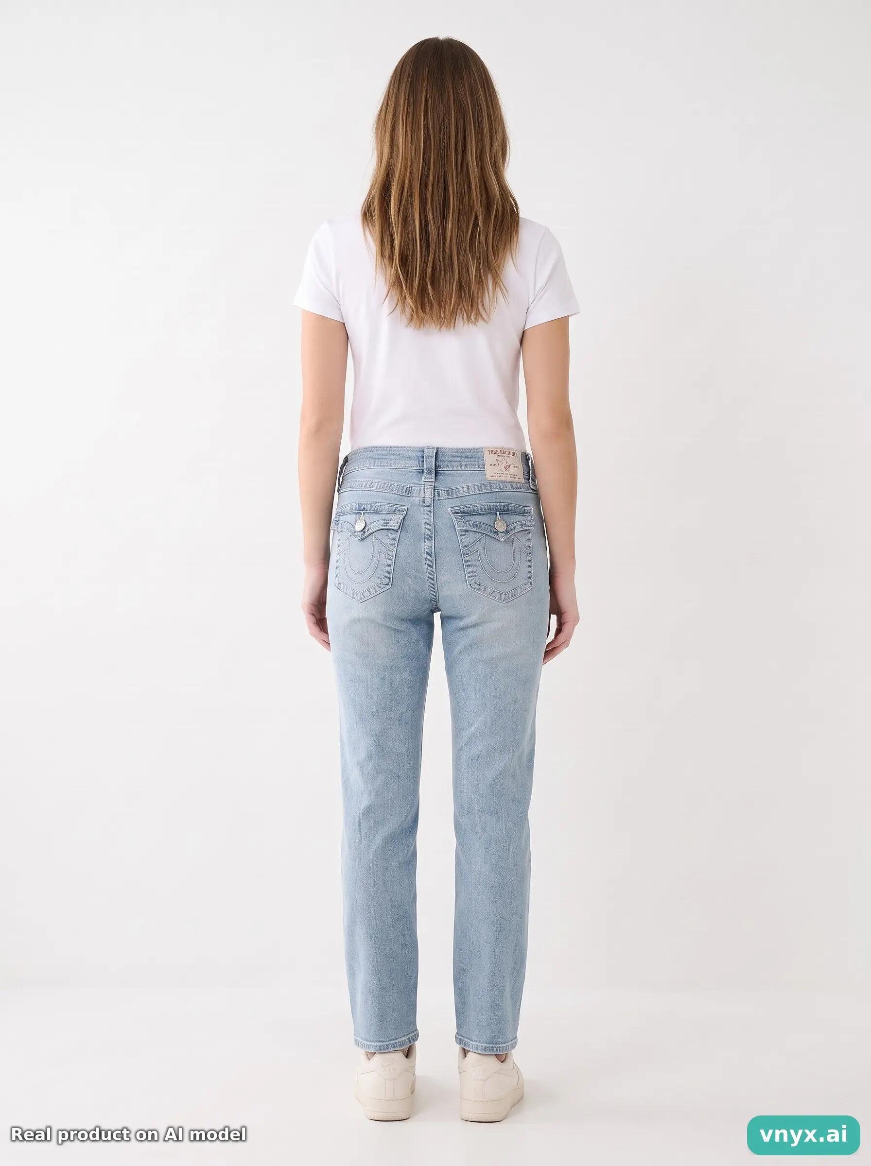 Second Life - Vintage True Religion Light Blue Jeans Women 29 L25 4/6