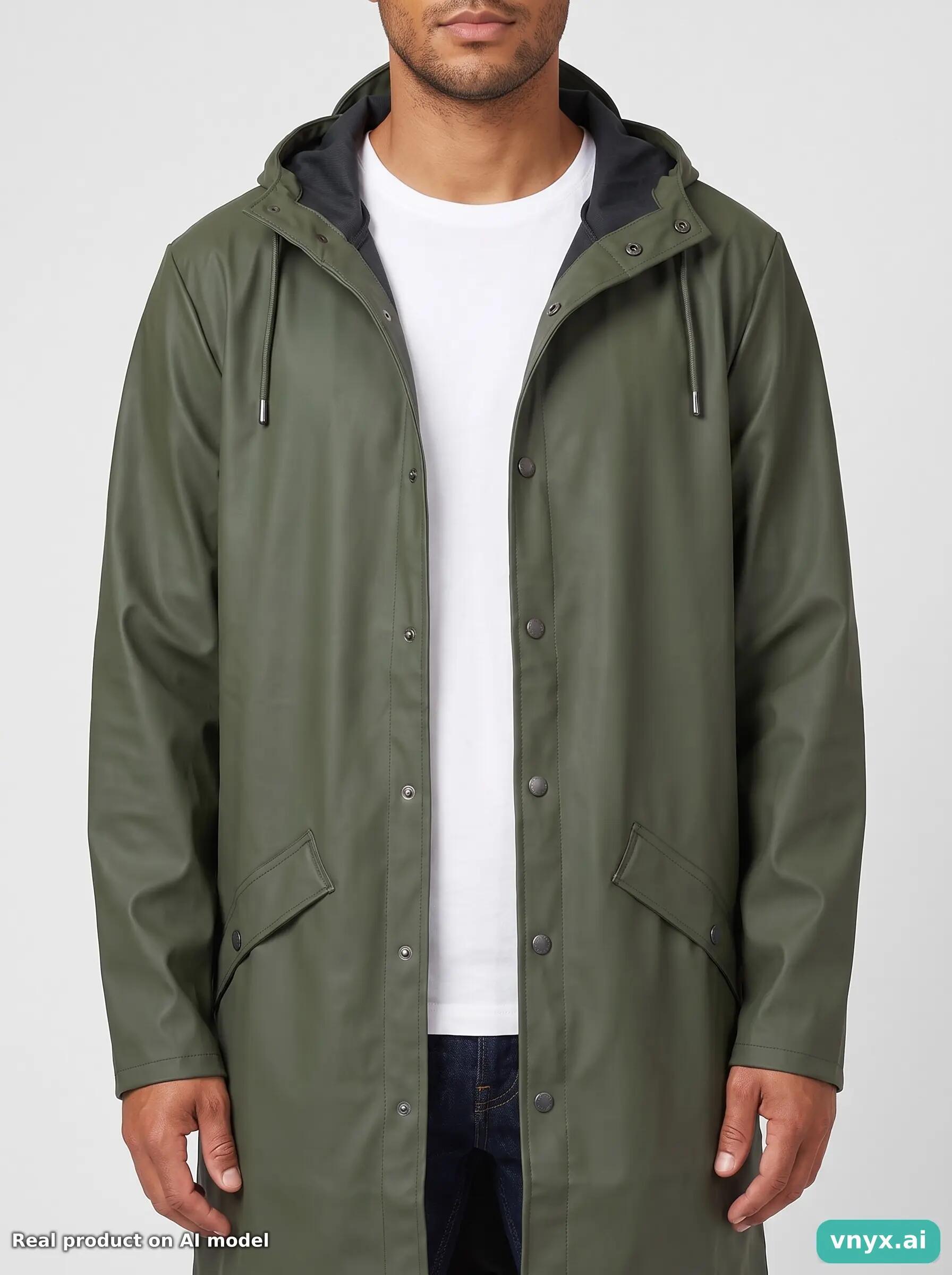 Second Life - Vintage RAINS Olive Green Outdoor Jacket Men S 5/5