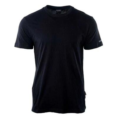 Heren effen katoenen tshirt (zwart)