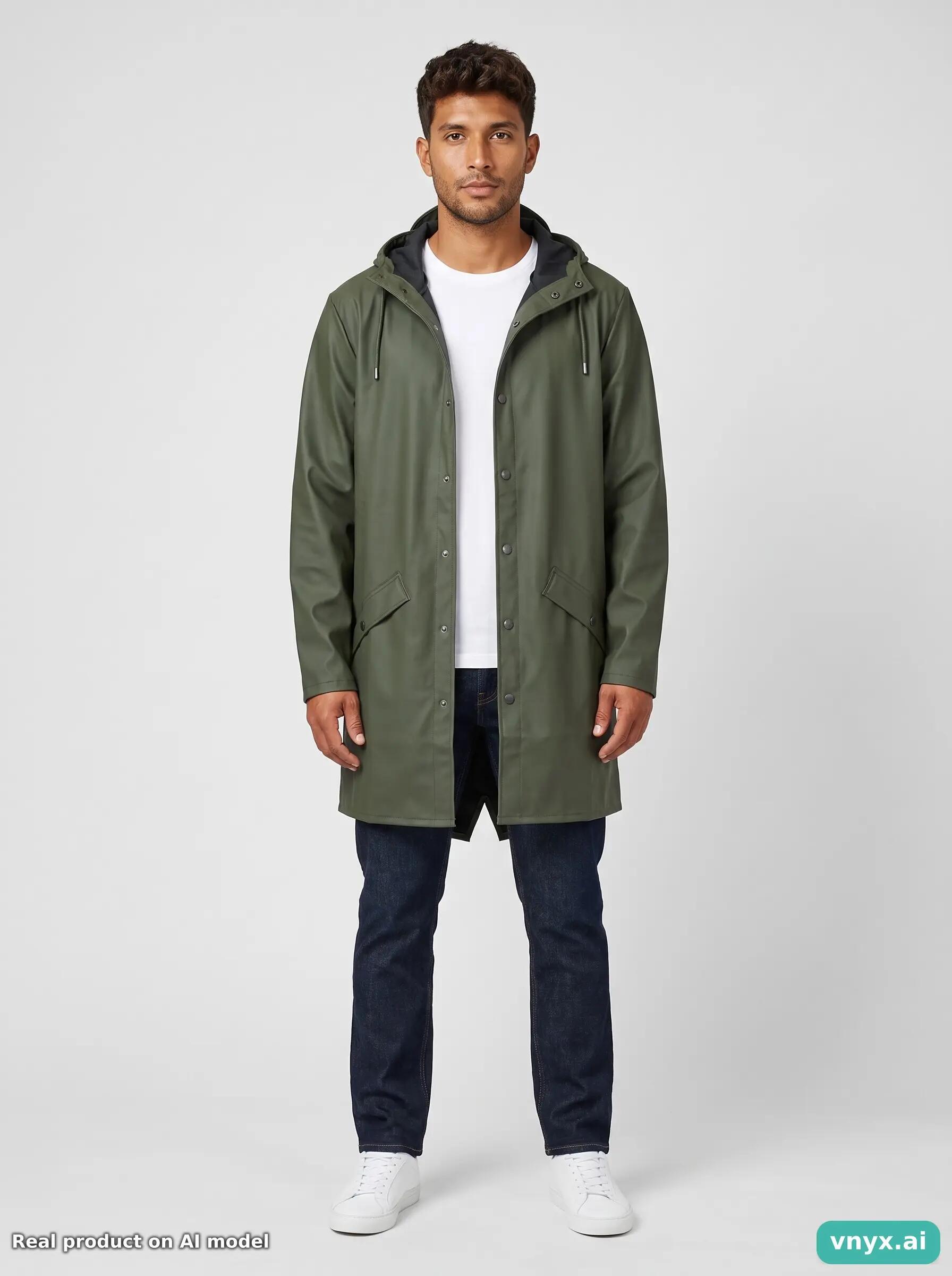 Second Life - Vintage RAINS Olive Green Outdoor Jacket Men S 3/5