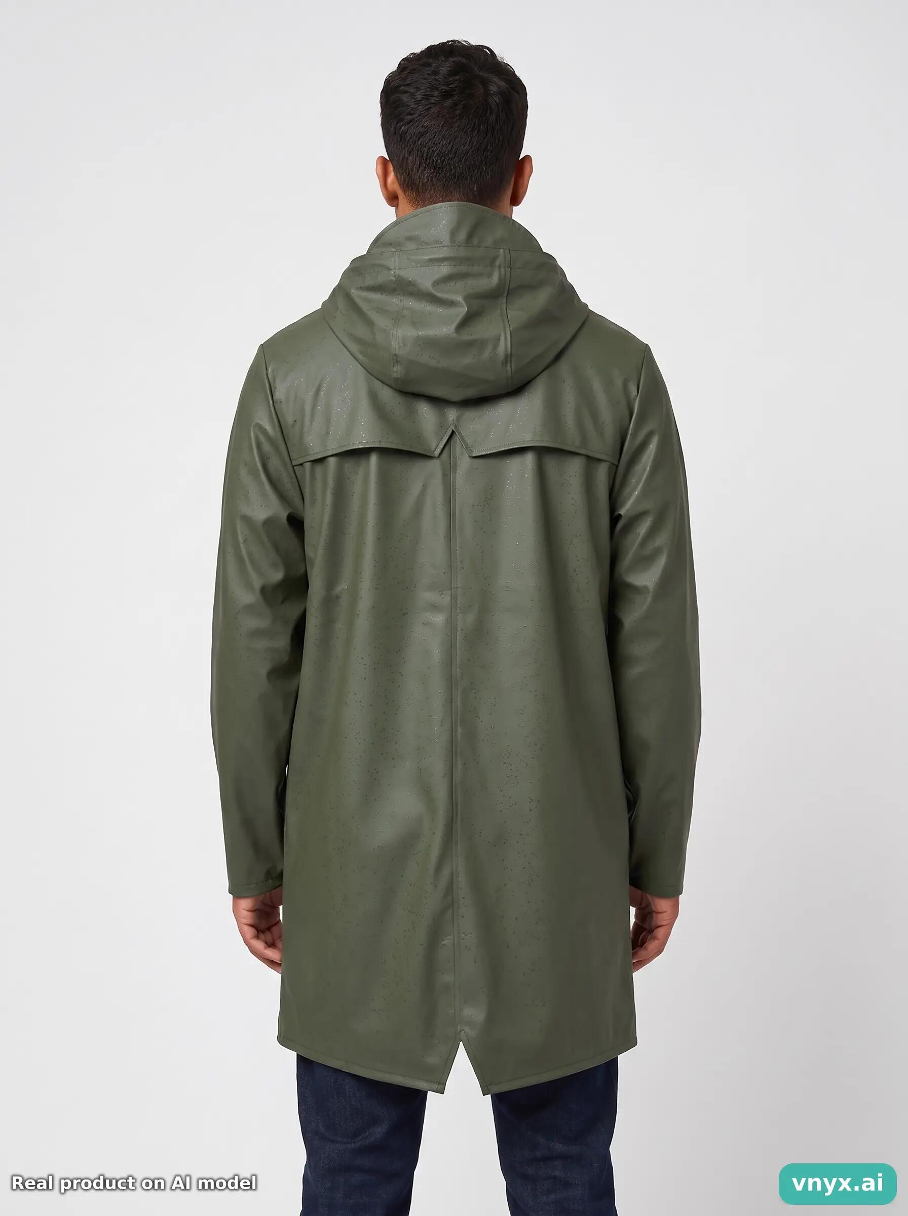Second Life - Vintage RAINS Olive Green Outdoor Jacket Men S 2/5