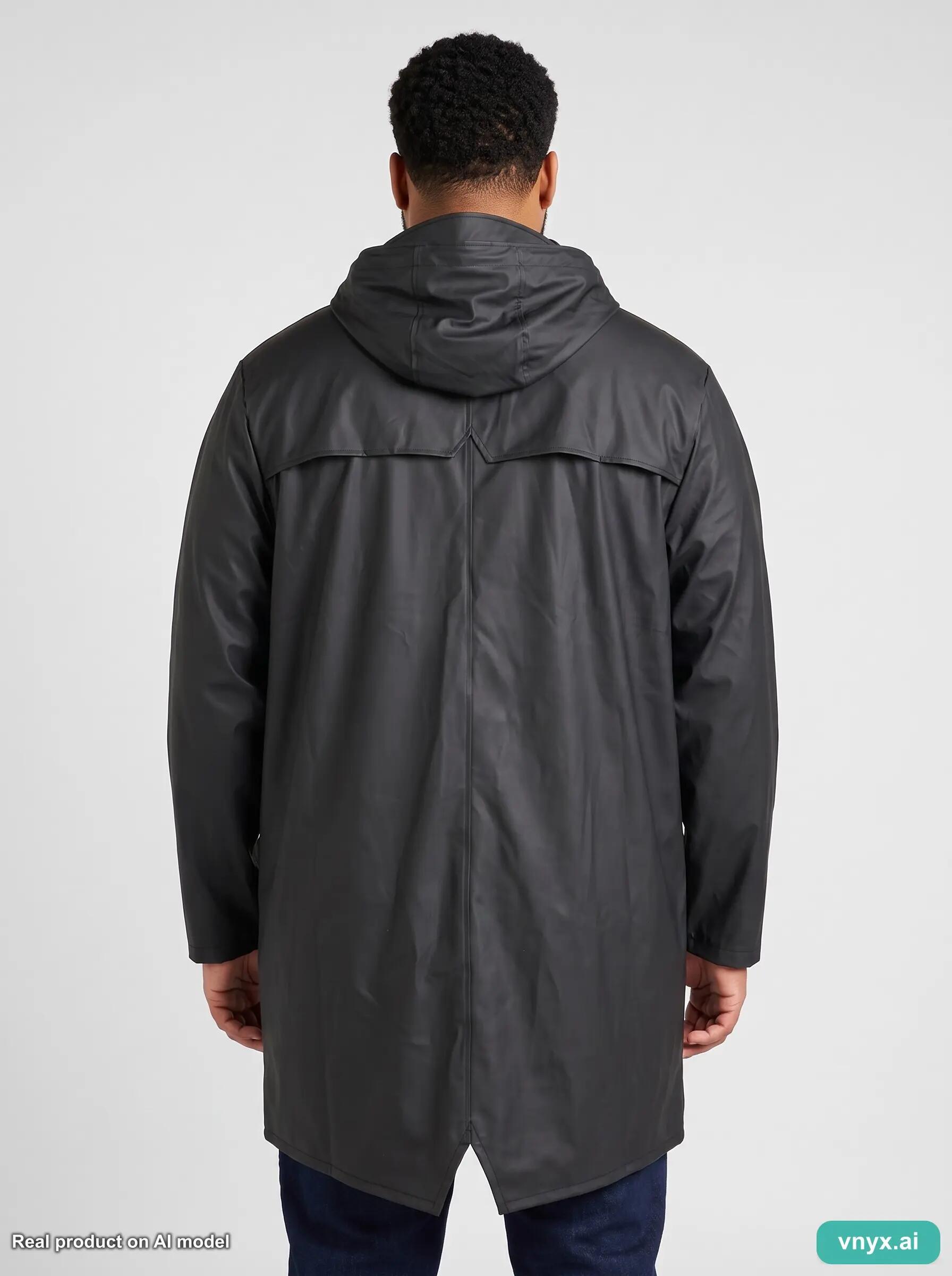 Second Life - Vintage RAINS Black Long Coat Men XL 2/5