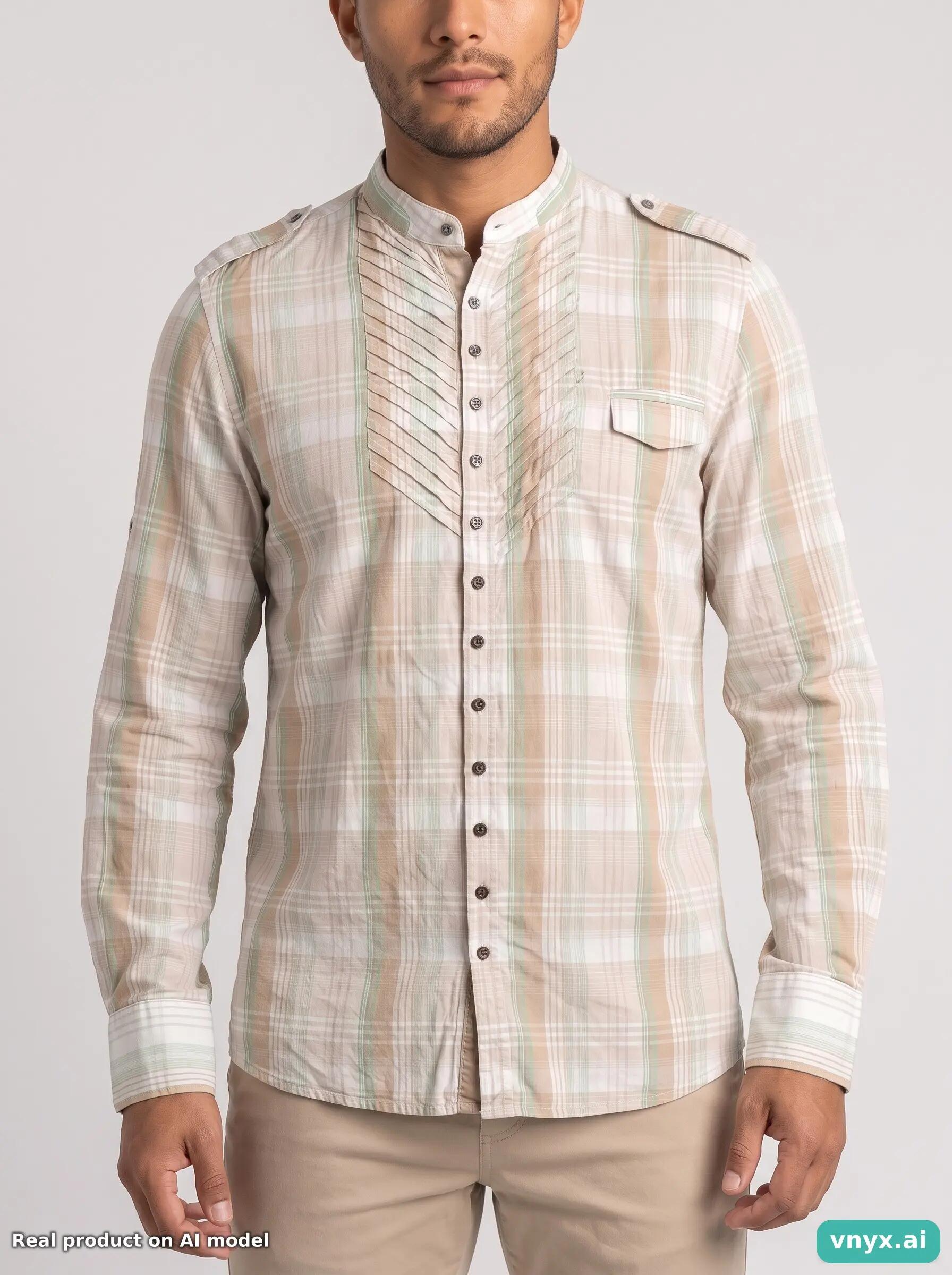 Second Life - Vintage Diesel Beige Casual Shirt Men L 5/5