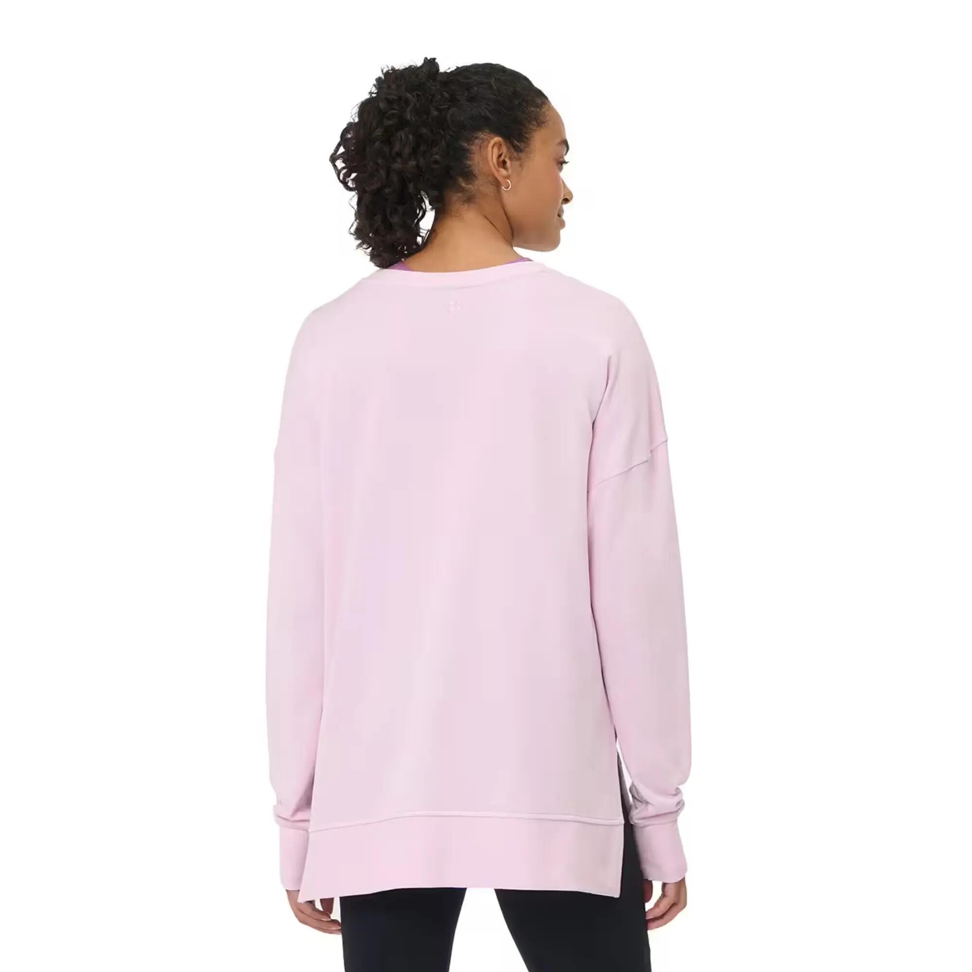 Womens/Ladies After Class Longline Sweatshirt (Frosted Pink) 3/4