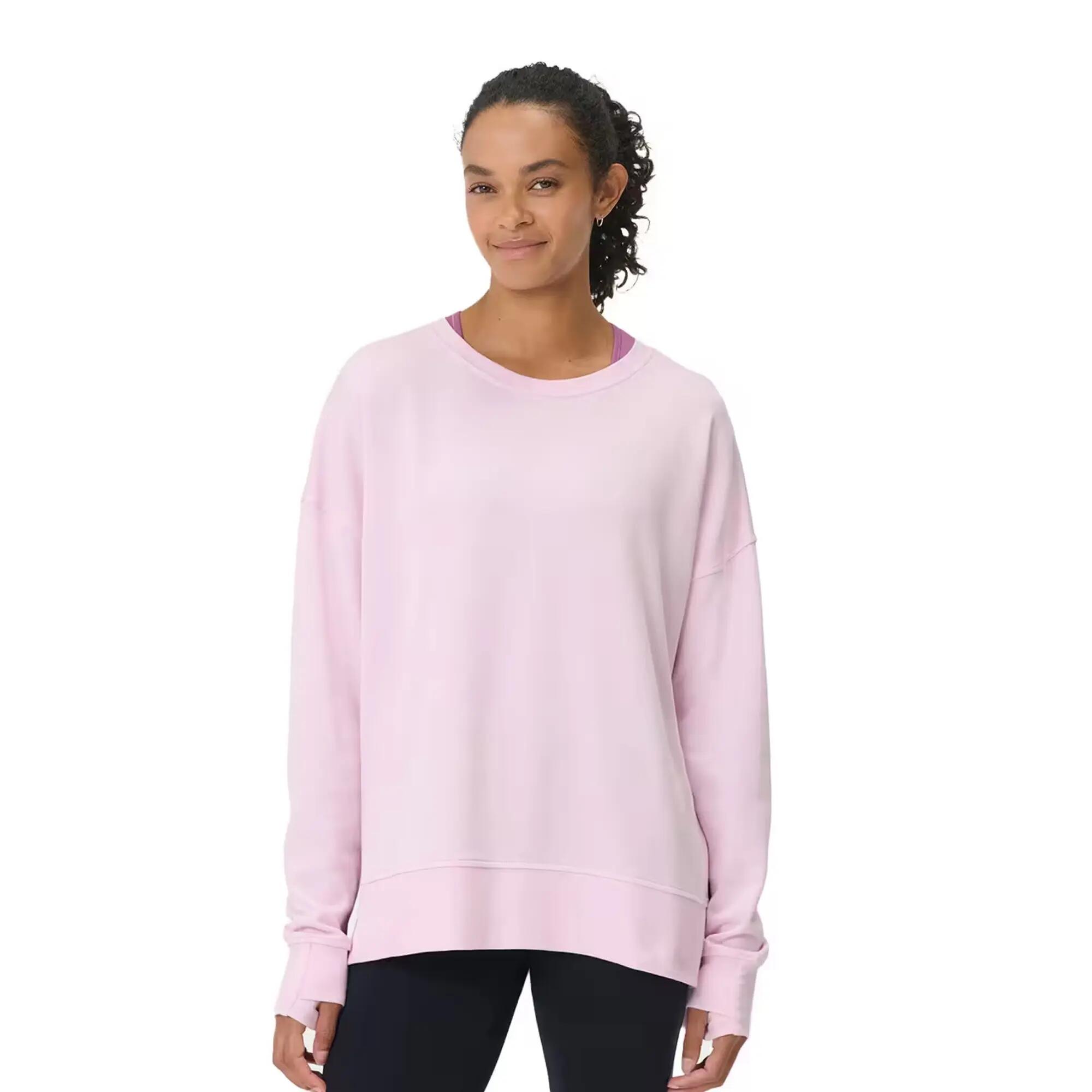 Womens/Ladies After Class Longline Sweatshirt (Frosted Pink) 2/4