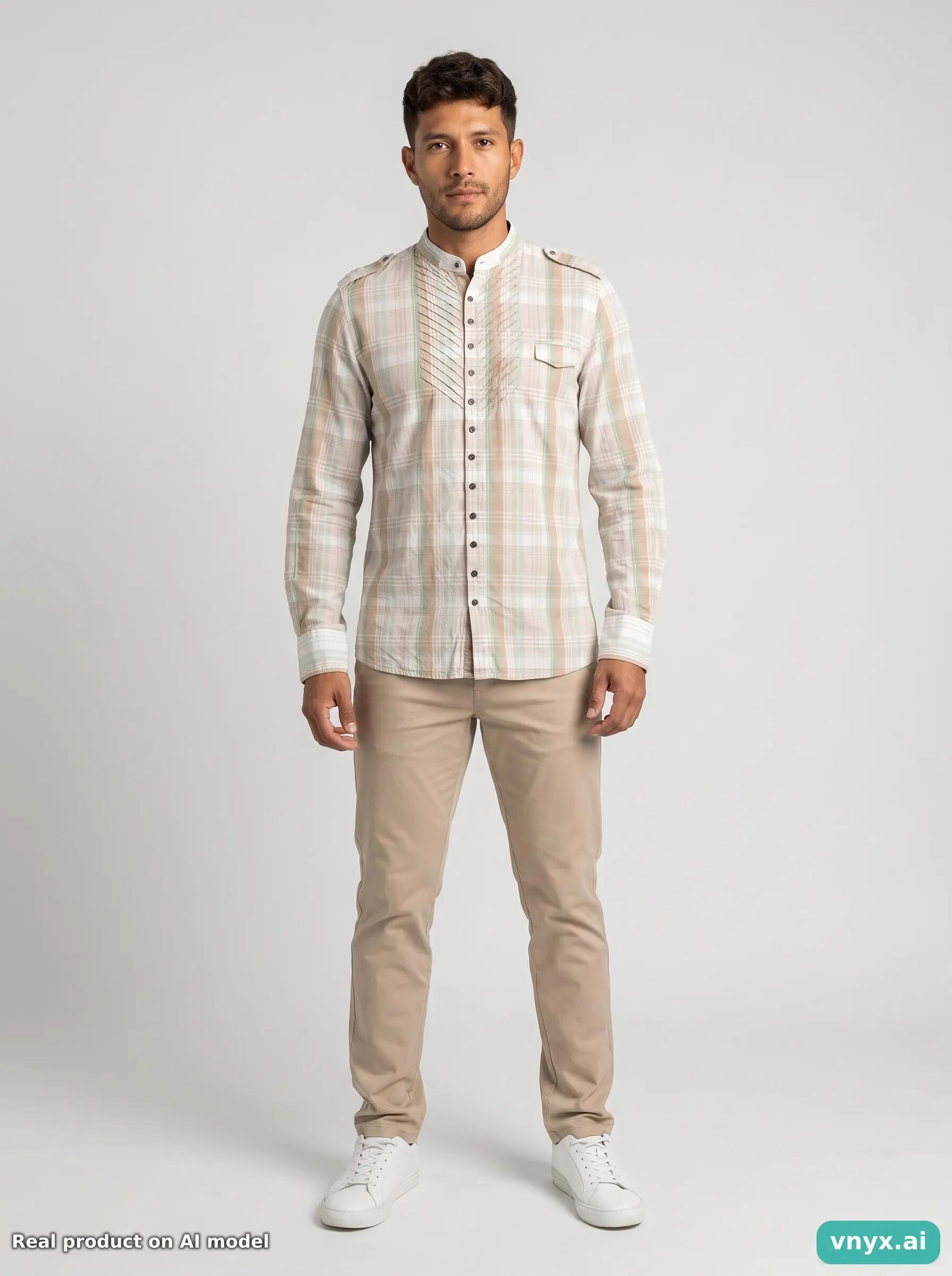 Second Life - Vintage Diesel Beige Casual Shirt Men L 3/5