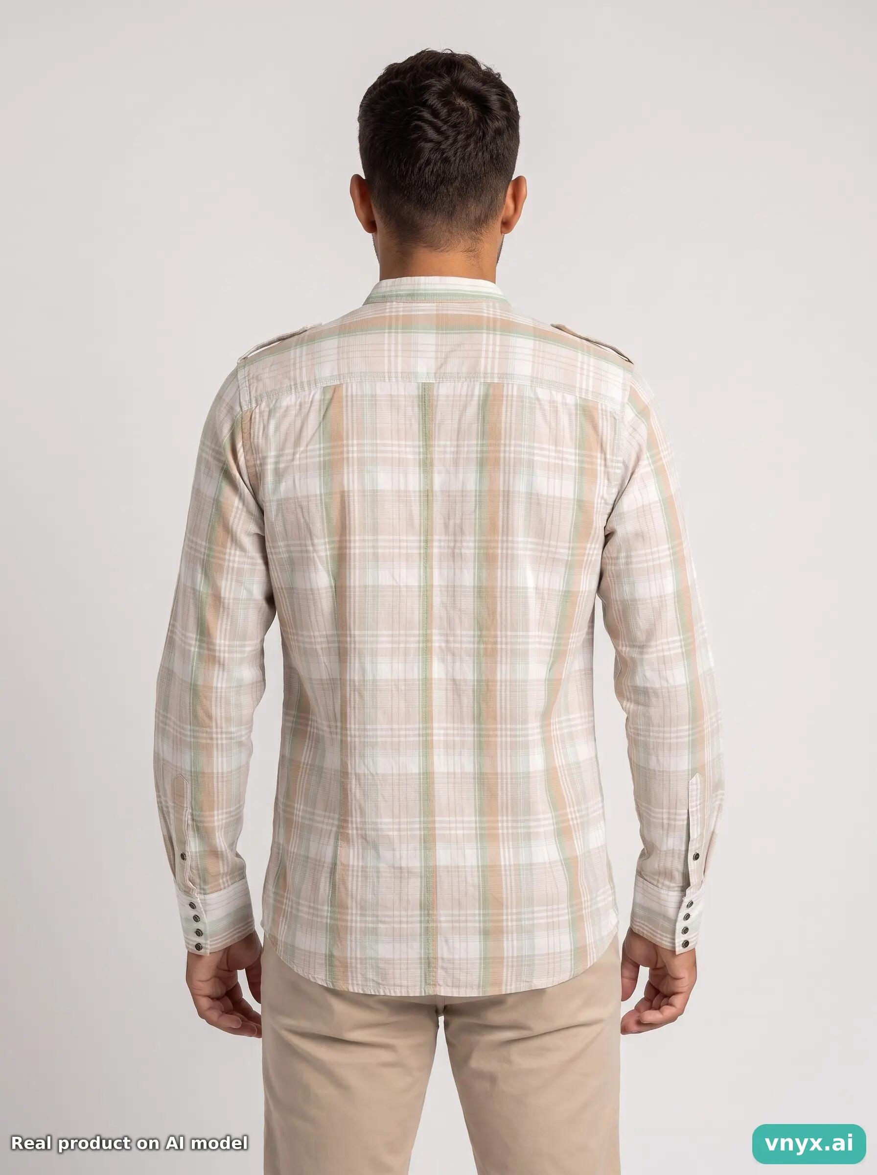 Second Life - Vintage Diesel Beige Casual Shirt Men L 2/5