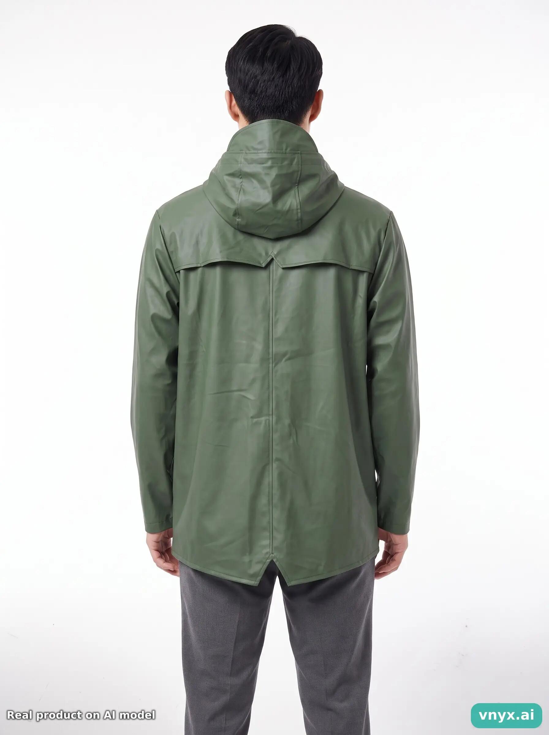 Second Life - Vintage RAINS Olive Green Outdoor Jacket Men M 2/5