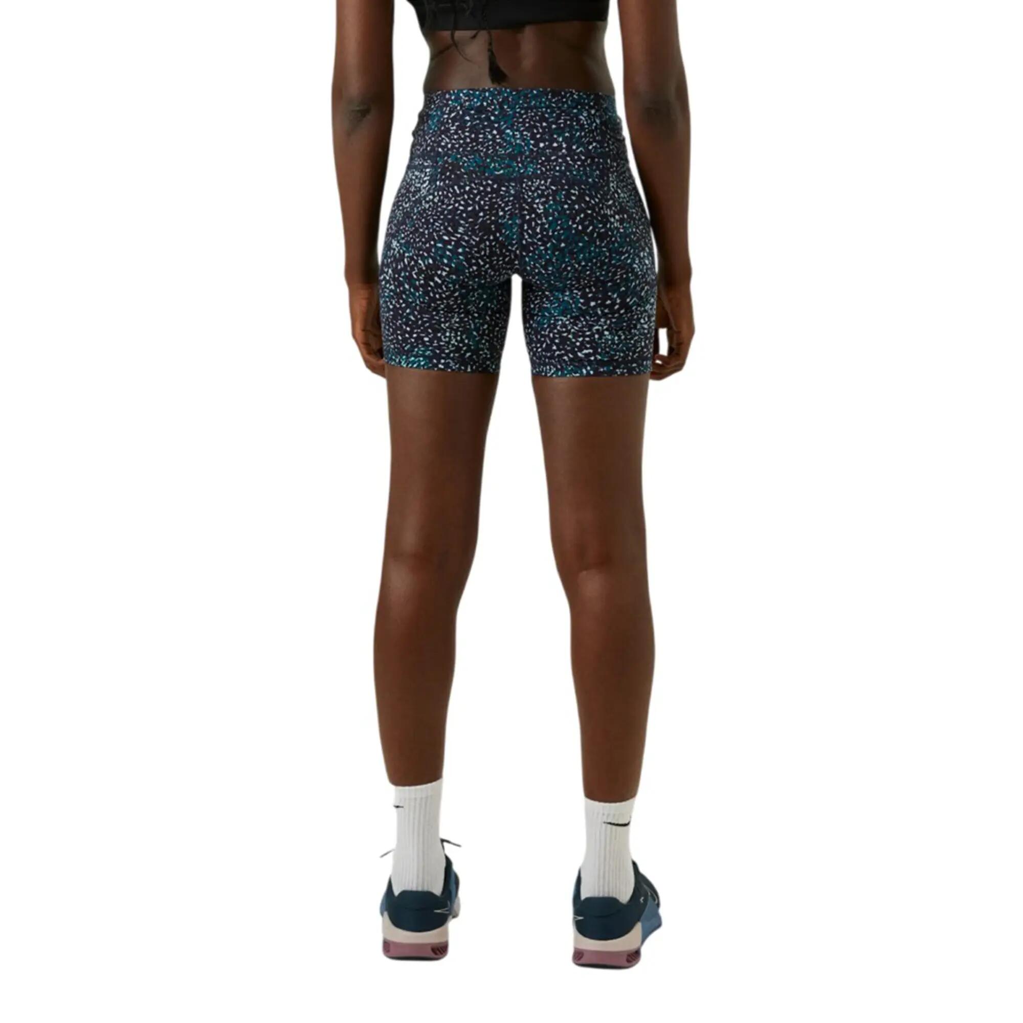Cuissard De Cyclisme Motif/style Fleurs De Prairie POWER Femme (Bleu) 3/3