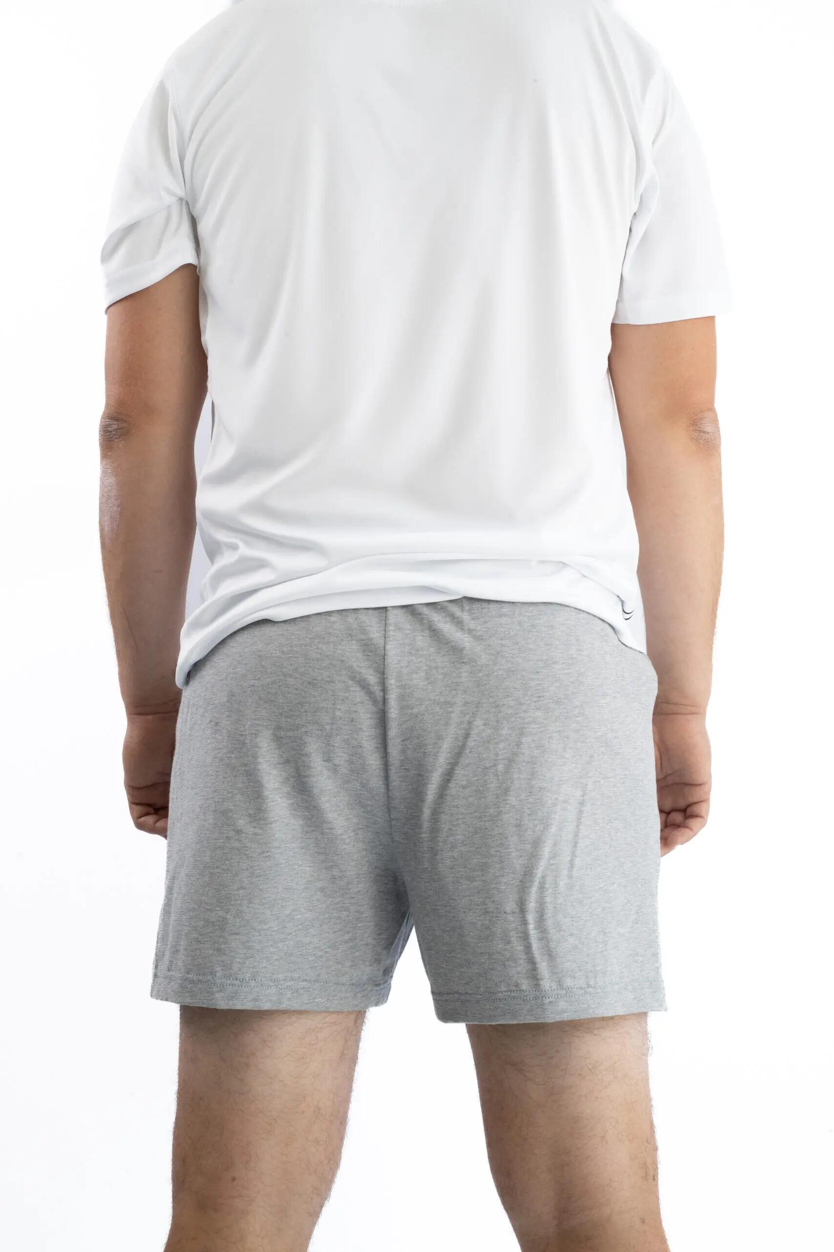 Short Panzeri Mixte  - Uni A - Gris Chiné / Blanc 4/5