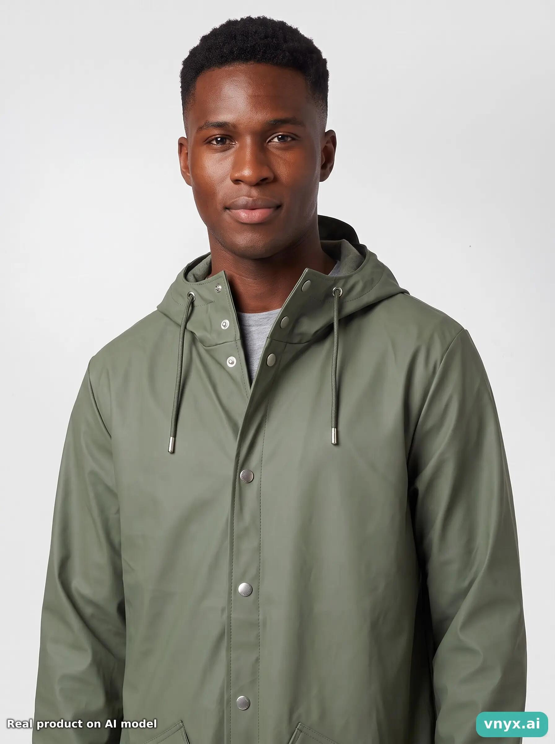 Second Life - RAINS Olive Outdoor Jacket Men XXS 5/5