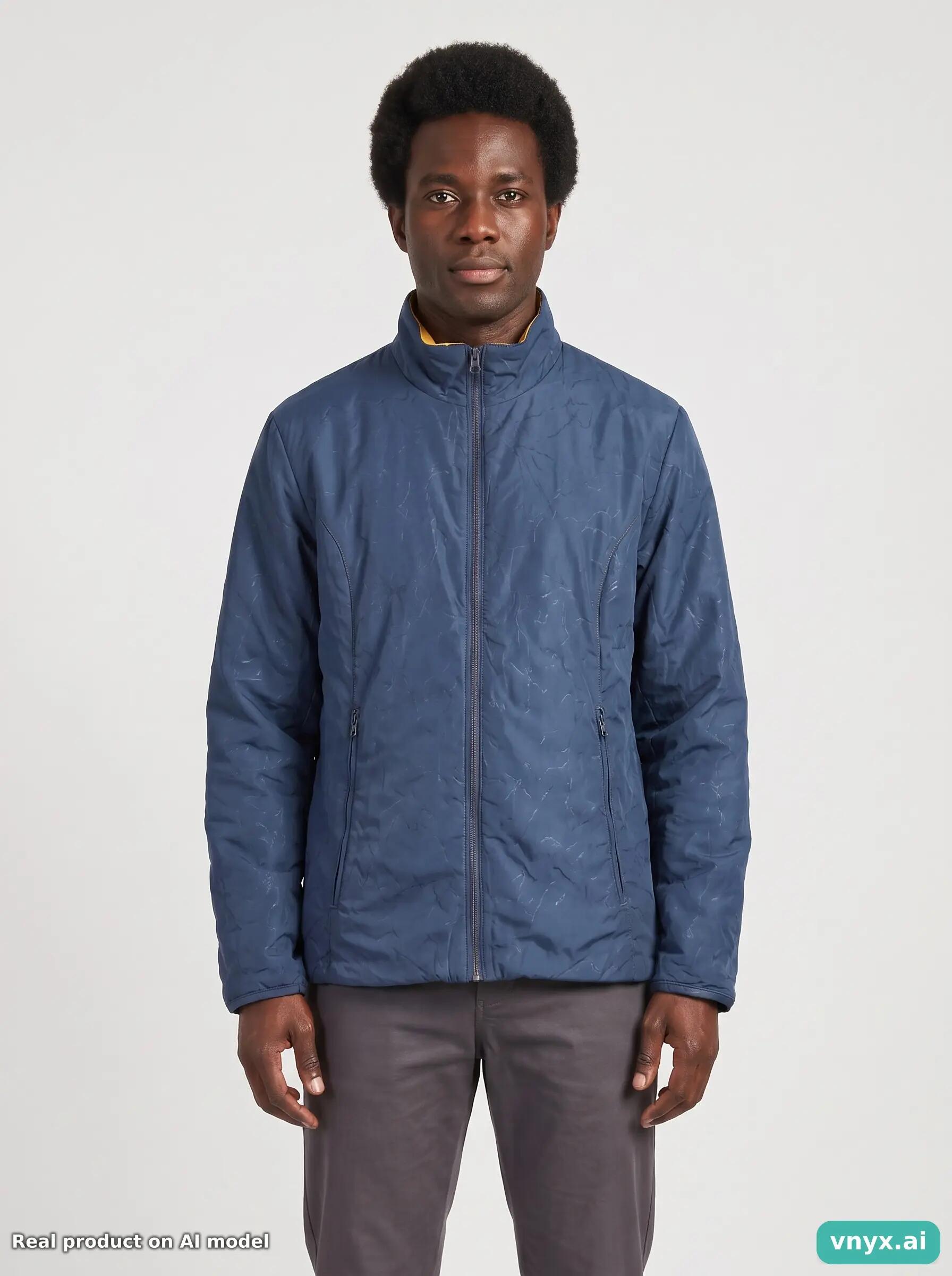 Second Life - Vintage DECATHLON Dark Blue Outdoor Jacket Men XL 1/5