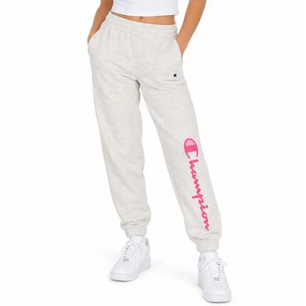 Pantalón Chándal Niña Champion Signature Gris Claro/Rosa