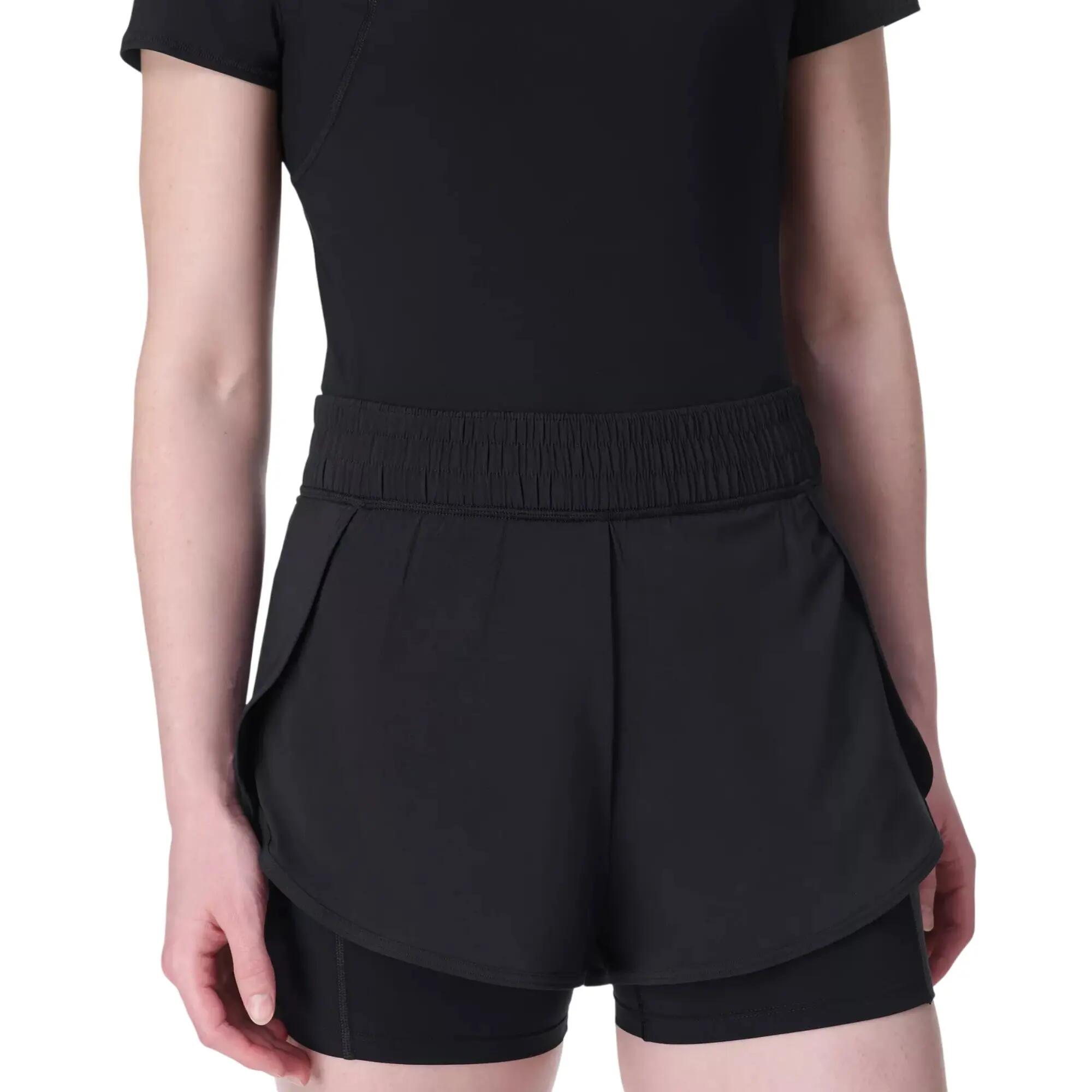 Short Décontracté Course À Pied Femme (Noir) 4/4