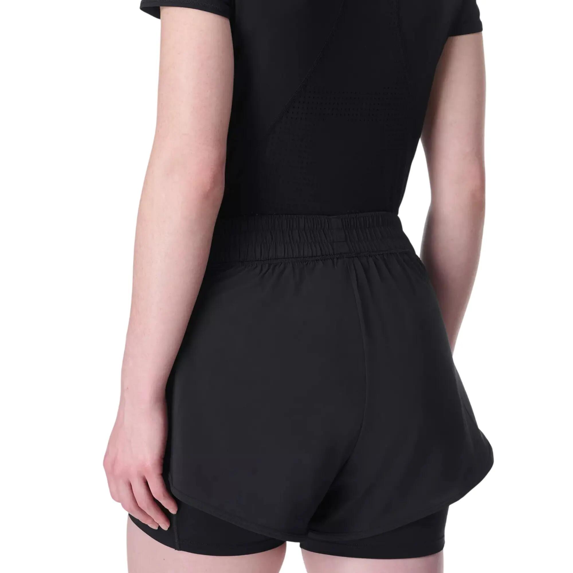 Short Décontracté Course À Pied Femme (Noir) 3/4