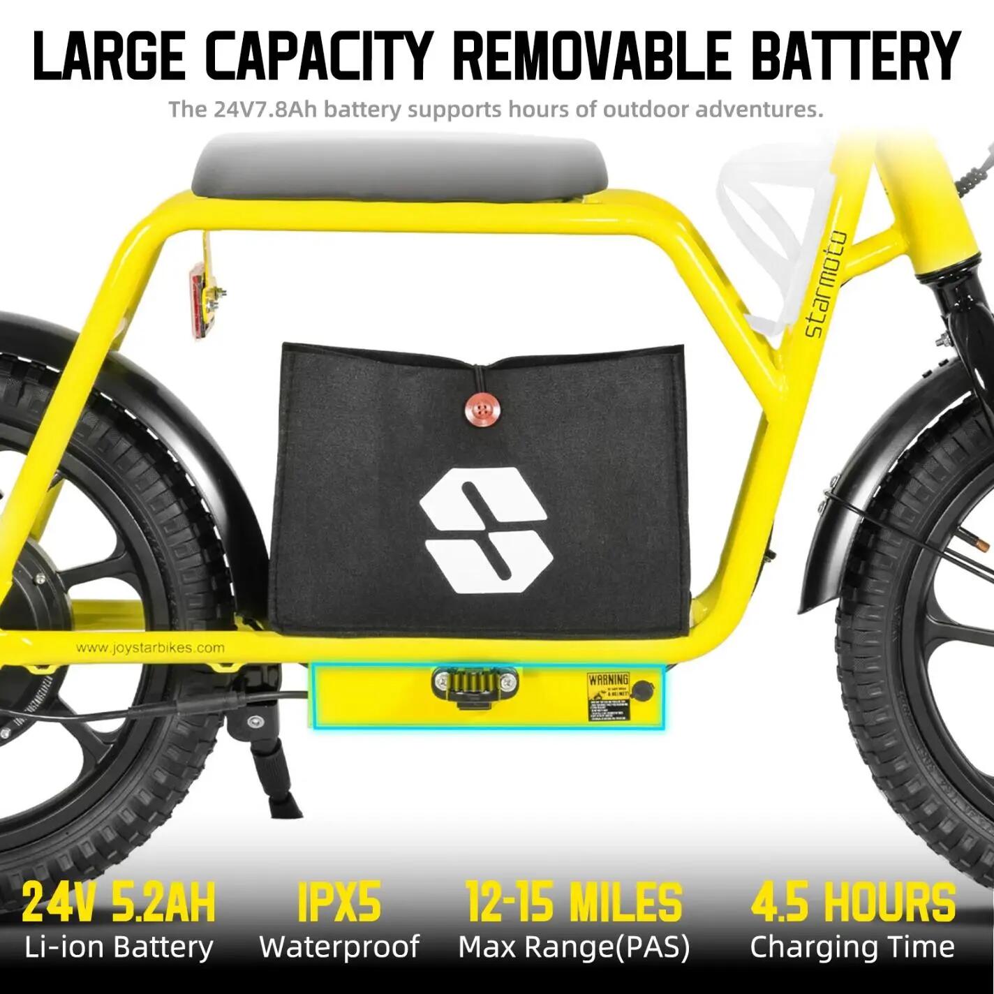 Kinder Elektrische Loopfiets 16 inch 250W 24V Uitneembare Accu 3/7
