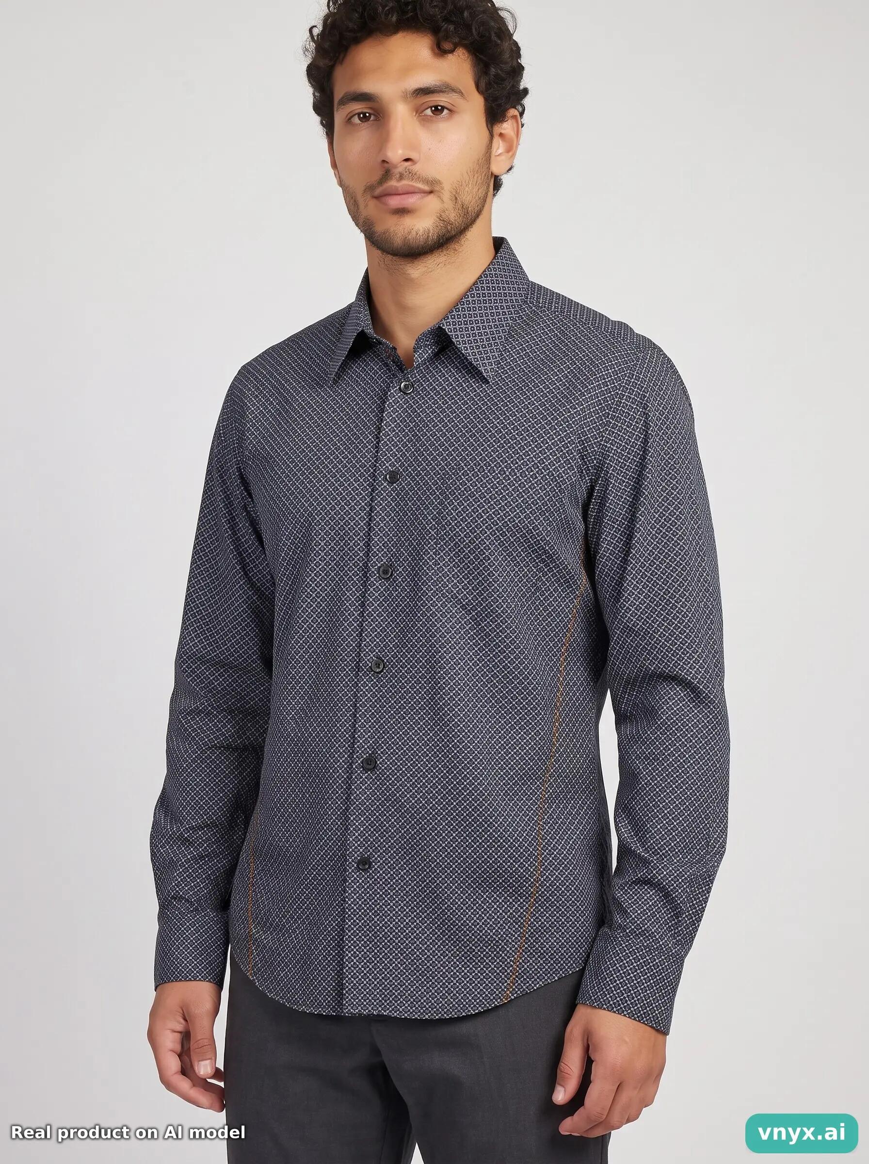 Second Life - Vintage Hugo Boss Charcoal Shirt Casual Shirt Men XL 5/5