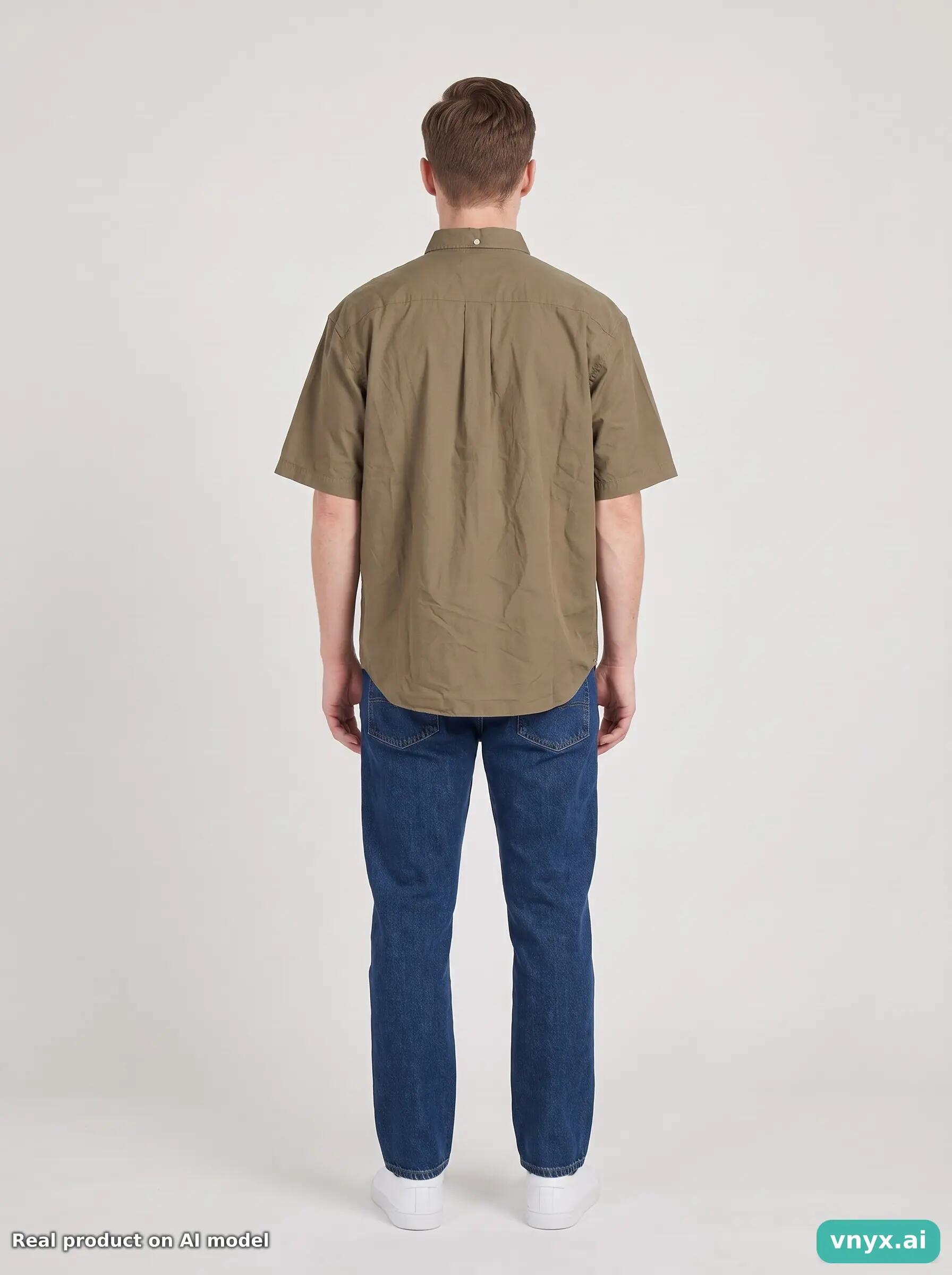 Second Life - Vintage Supreme Olive Casual Shirt Men M 4/5