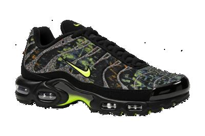 Heren-sneaker - nike air max plus sustainable - zwart/volt