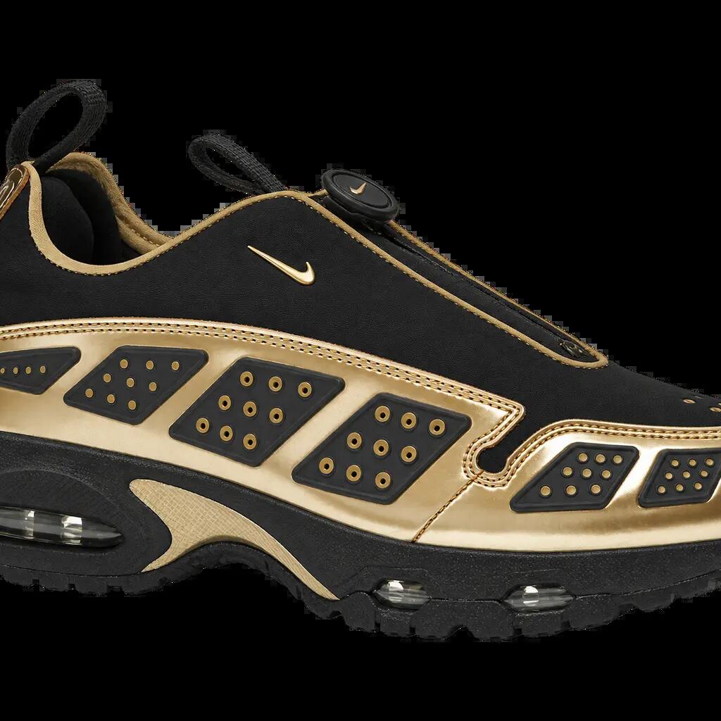 Damen - Sneaker - glänzend - Nike Air Sunder Max - Schwarz, Metallic Gold