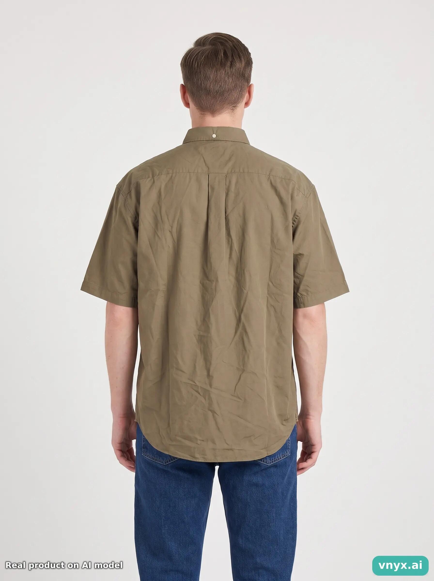 Second Life - Vintage Supreme Olive Casual Shirt Men M 2/5